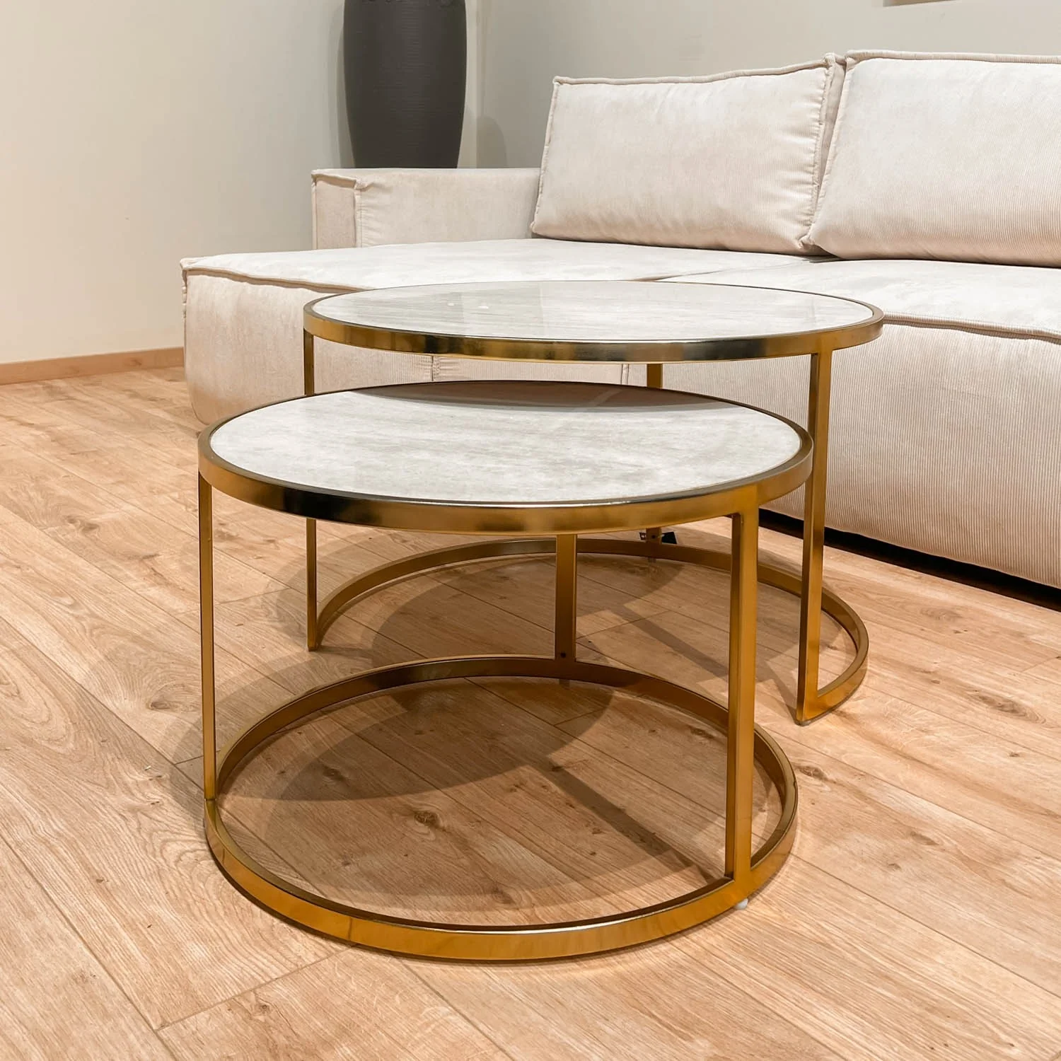 Set 2 tables basses , plateau en vrai marbre - Slawek - Image 26