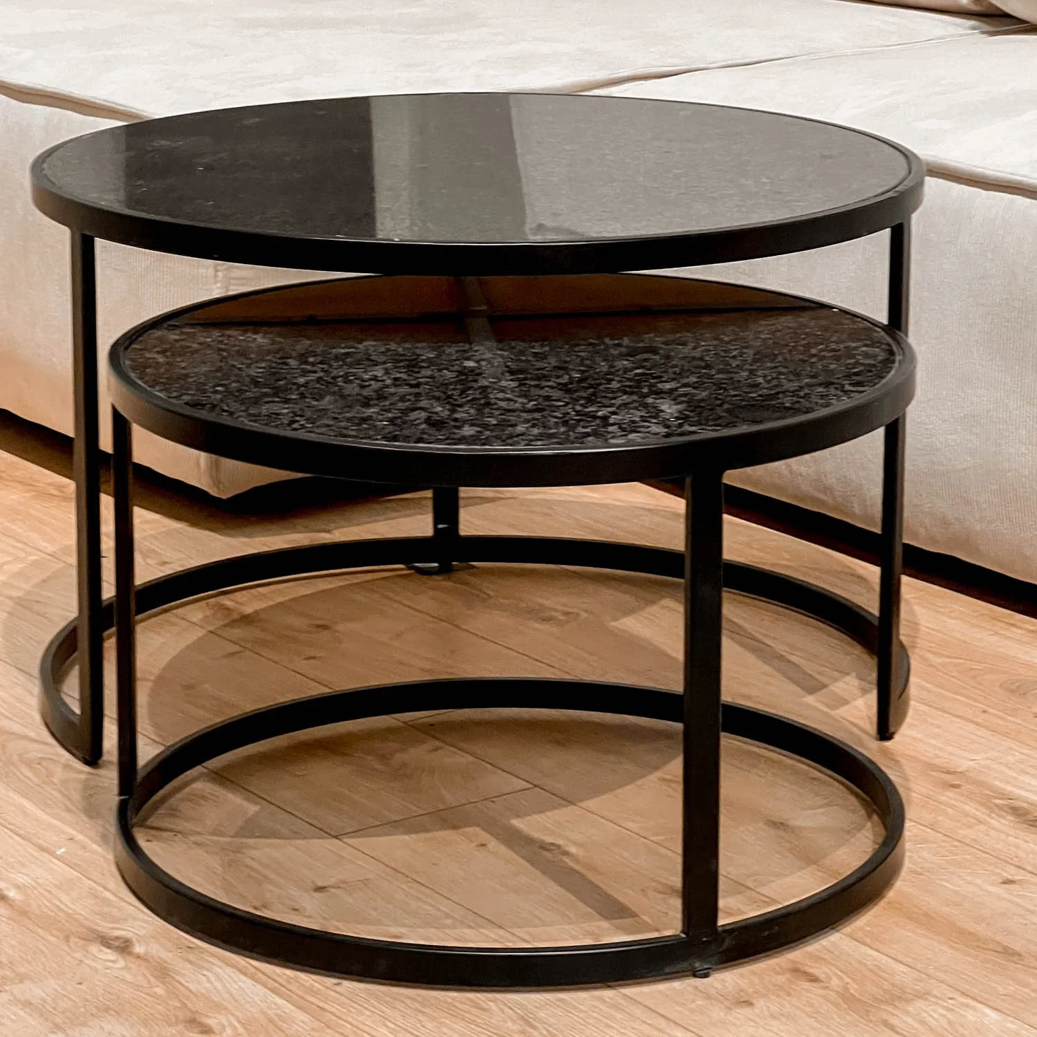 Set 2 tables basses , plateau en vrai marbre - Slawek - Image 27