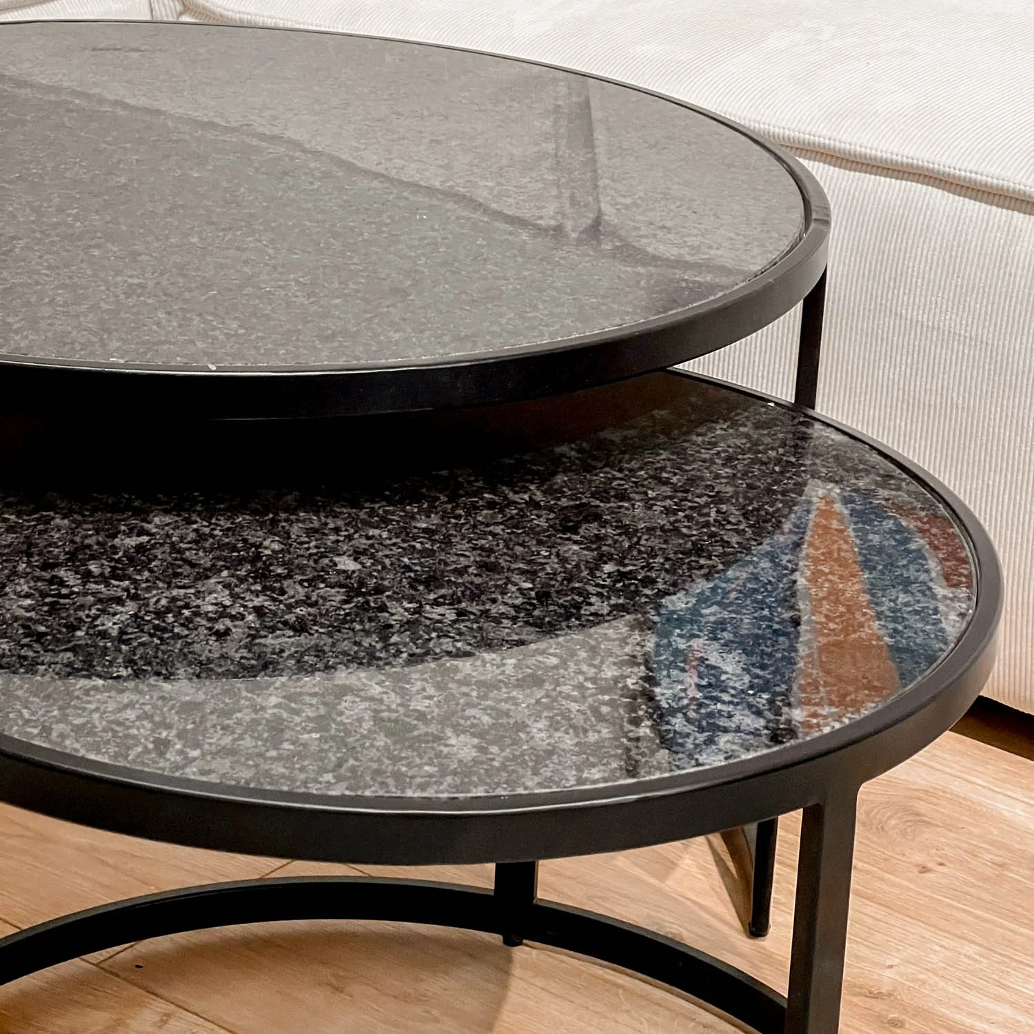 Set 2 tables basses , plateau en vrai marbre - Slawek - Image 31