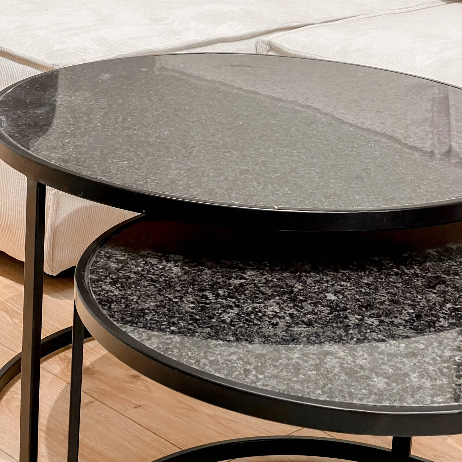 Set 2 tables basses , plateau en vrai marbre - Slawek - Image 32