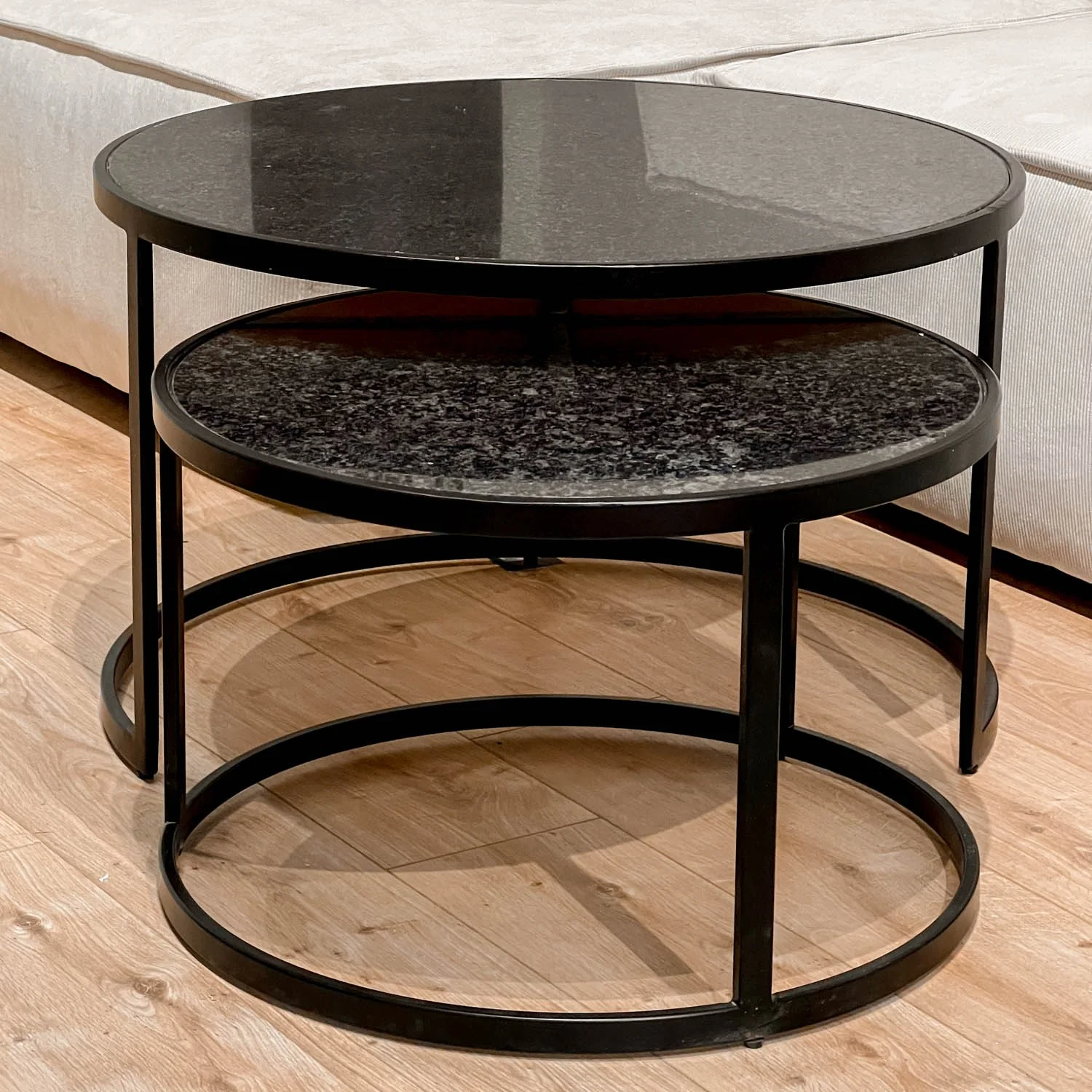 Set 2 tables basses , plateau en vrai marbre - Slawek - Image 35