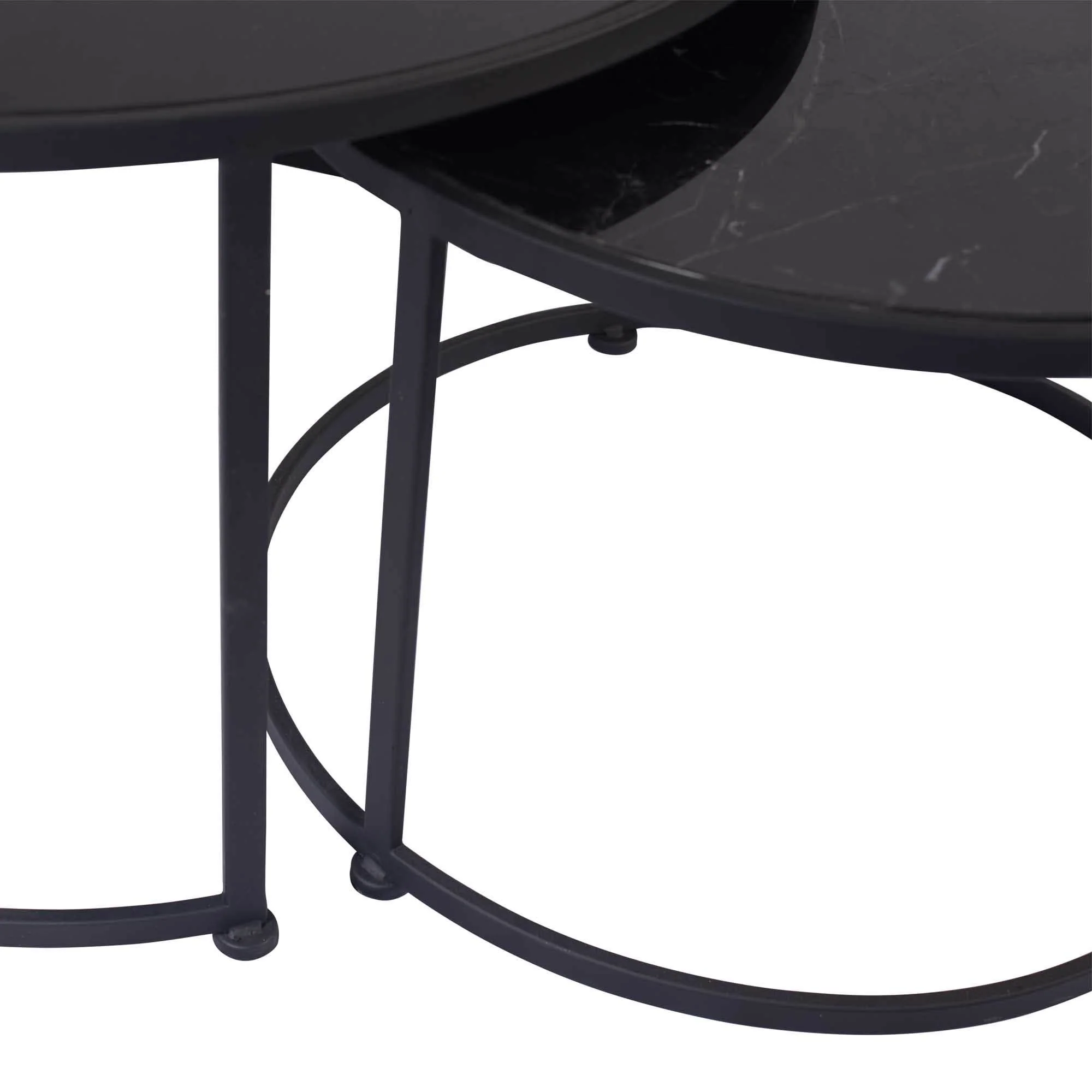 Set 2 tables basses , plateau en vrai marbre - Slawek - Image 4