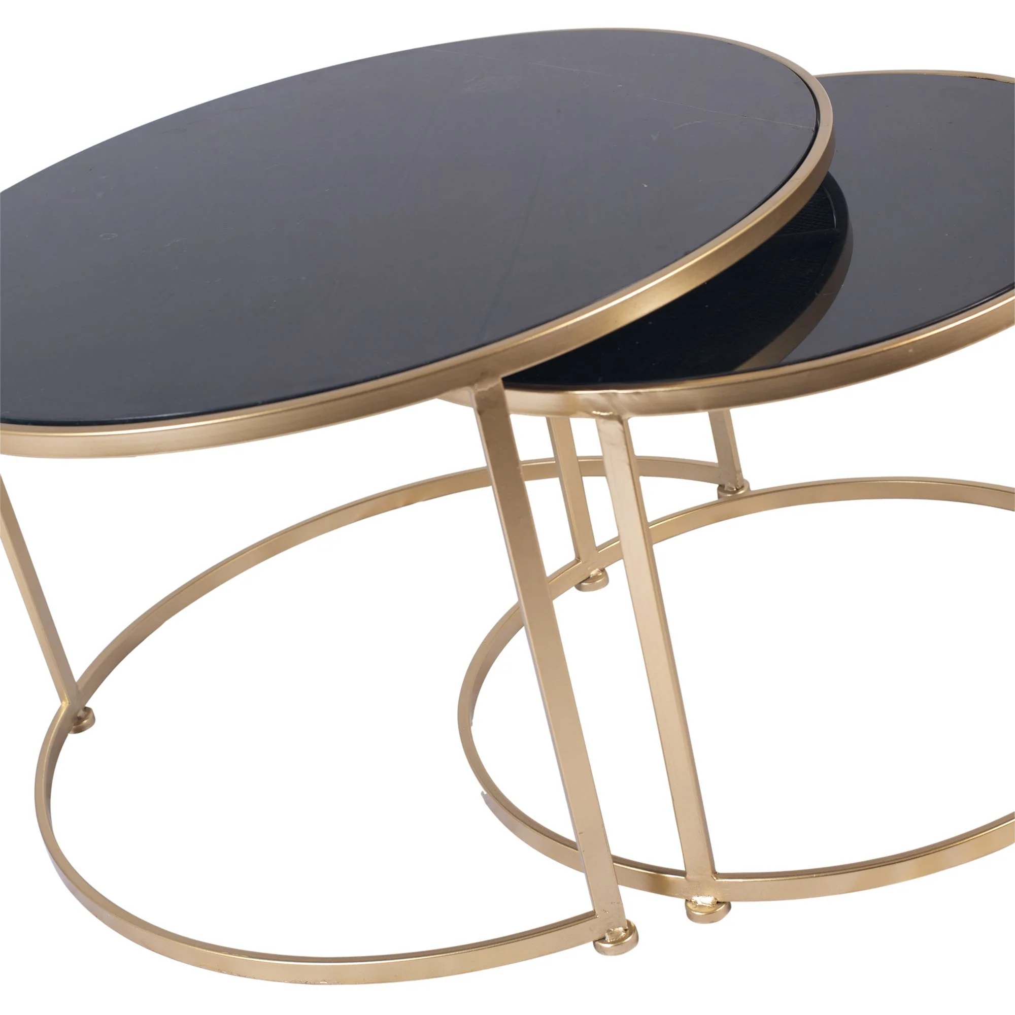 Set 2 tables basses , plateau en vrai marbre - Slawek - Image 8