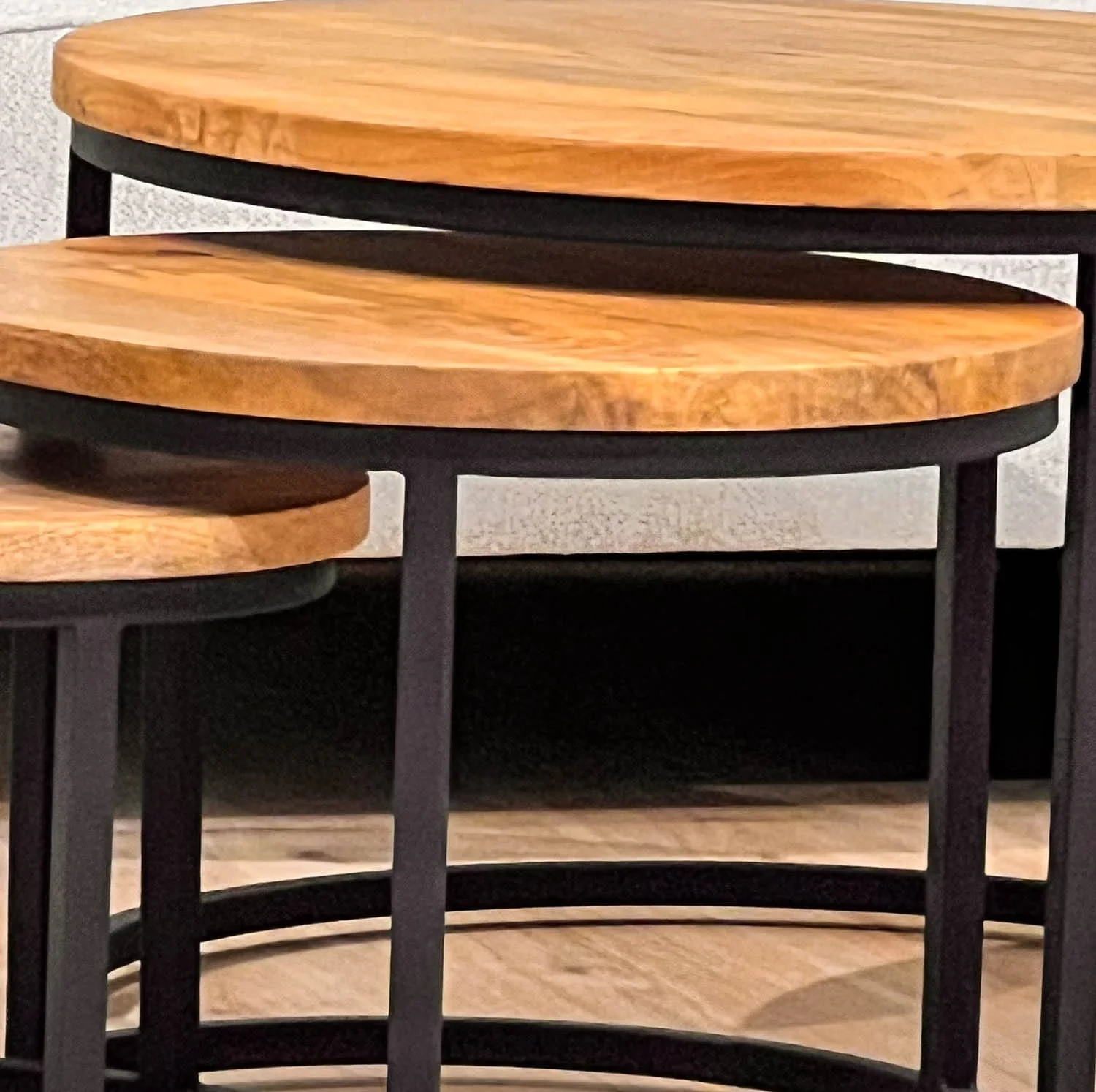 Set de 3 Tables basses en bois massif - DOLCE - Image 13