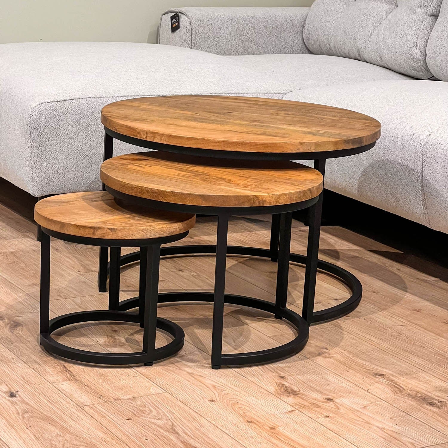 Set de 3 Tables basses en bois massif - DOLCE - Image 20
