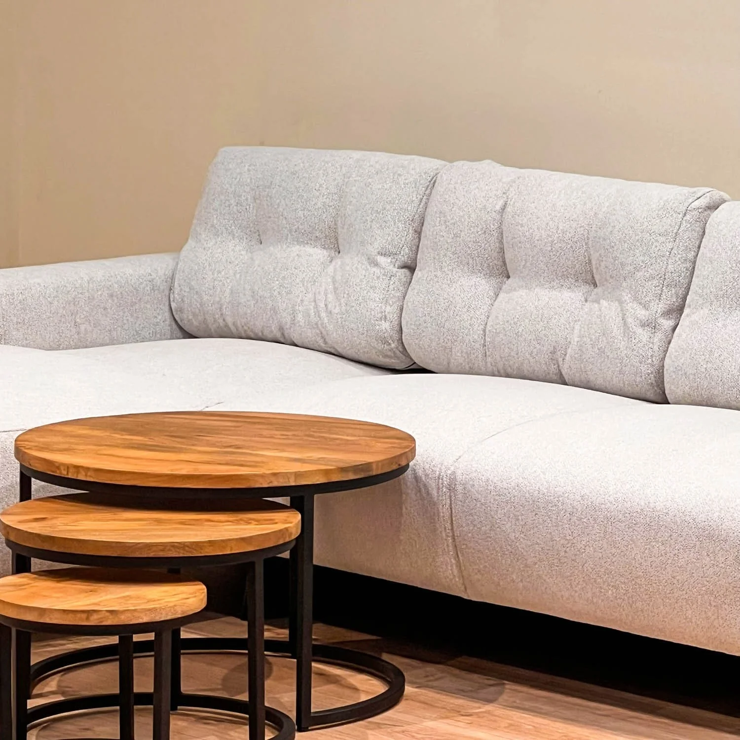 Set de 3 Tables basses en bois massif - DOLCE - Image 7