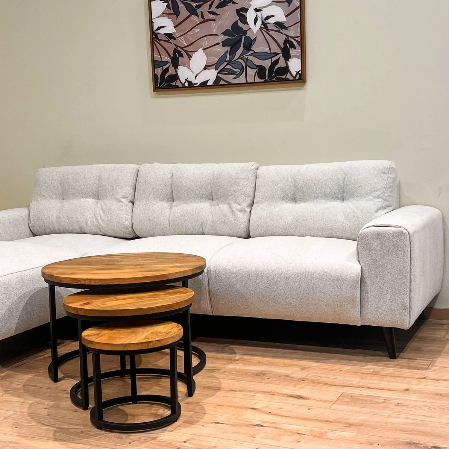 Set de 3 Tables basses en bois massif - DOLCE - Image 9