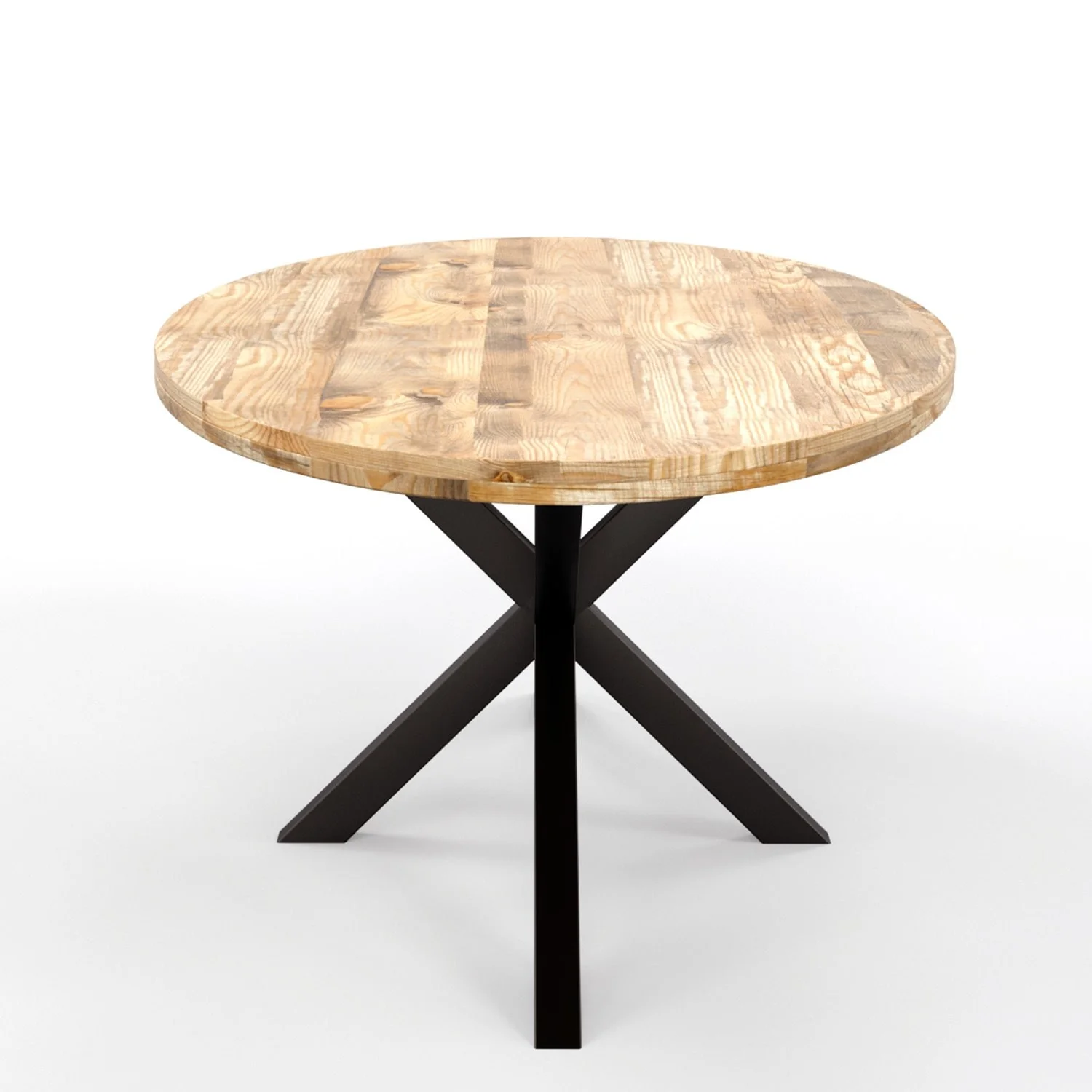 Table à manger ovale en bois massif avec pied noir - FLAVIA - Image 13