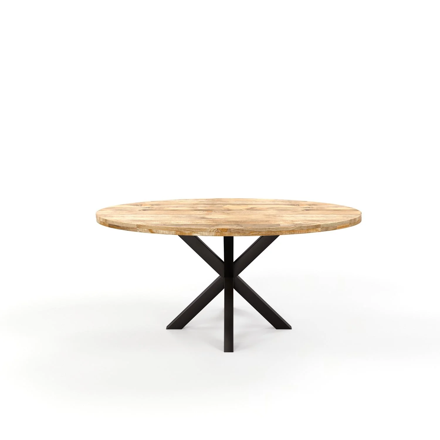 Table à manger ovale en bois massif avec pied noir - FLAVIA - Image 3