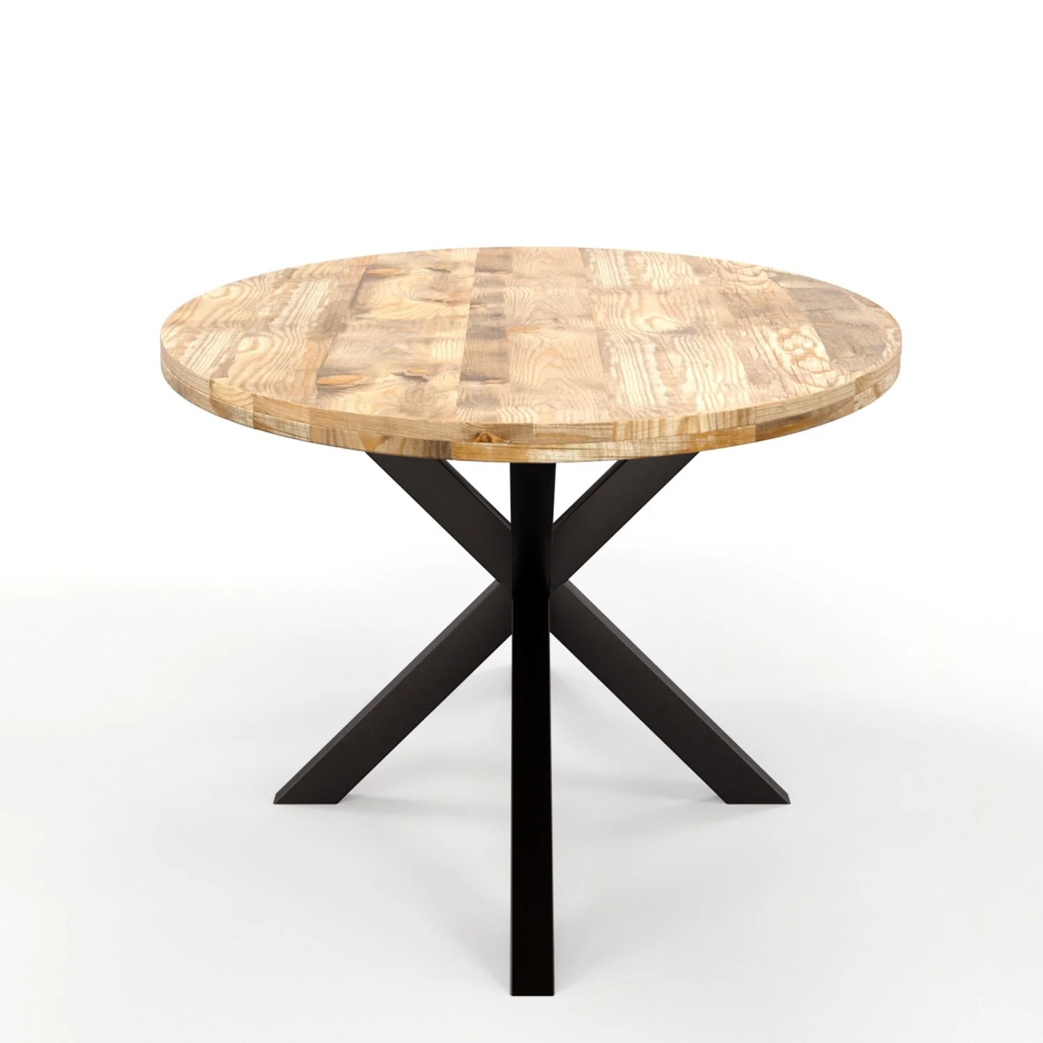 Table à manger ovale en bois massif avec pied noir - FLAVIA - Image 9