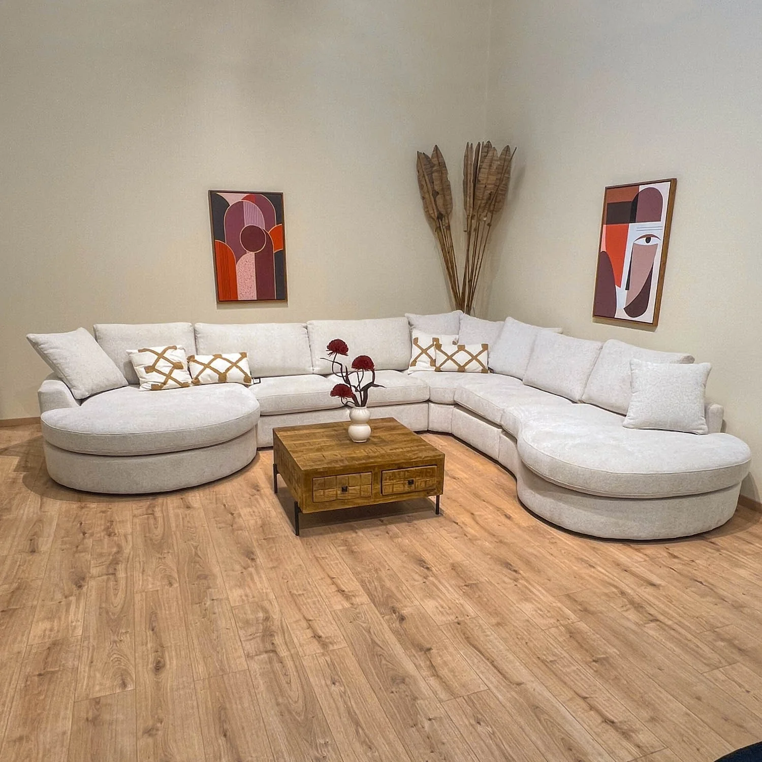 Table basse en bois de manguier, 80×80xH40 cm - MARIA - Image 8