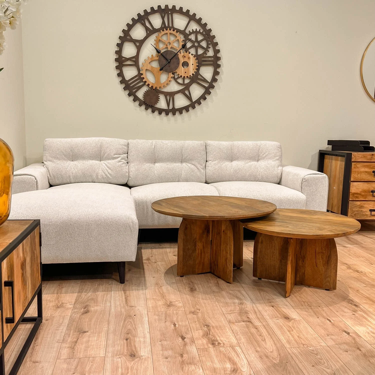 Table basse en bois de manguier, D70xH40 cm - TORONTO - Image 10