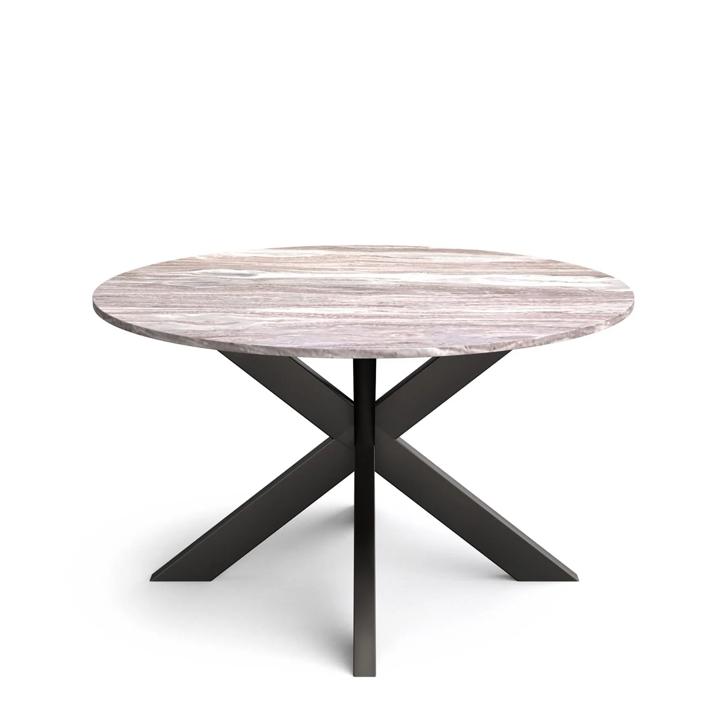 Table de salle à manger ronde avec plateau en marbre, H76 cm-VENISE - Image 11