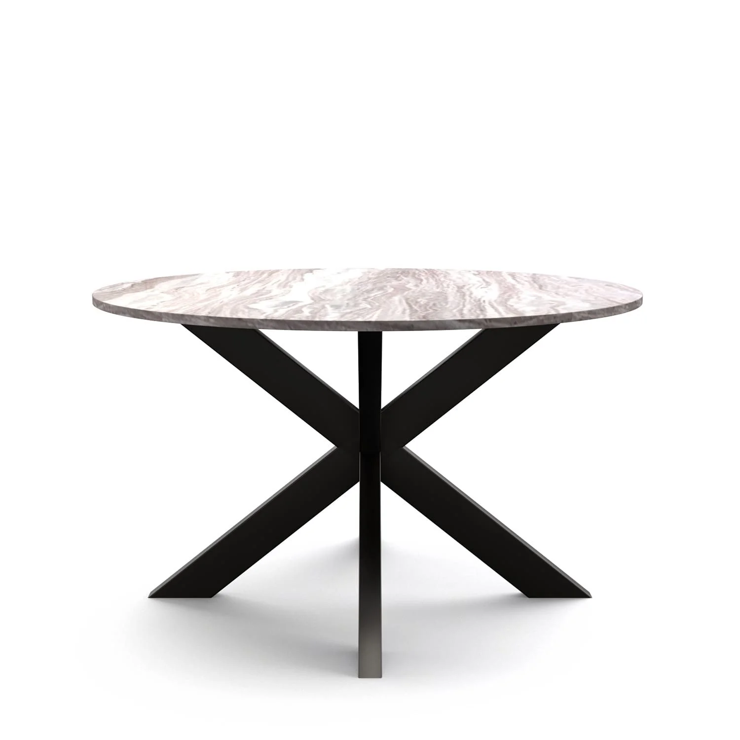 Table de salle à manger ronde avec plateau en marbre, H76 cm-VENISE - Image 13