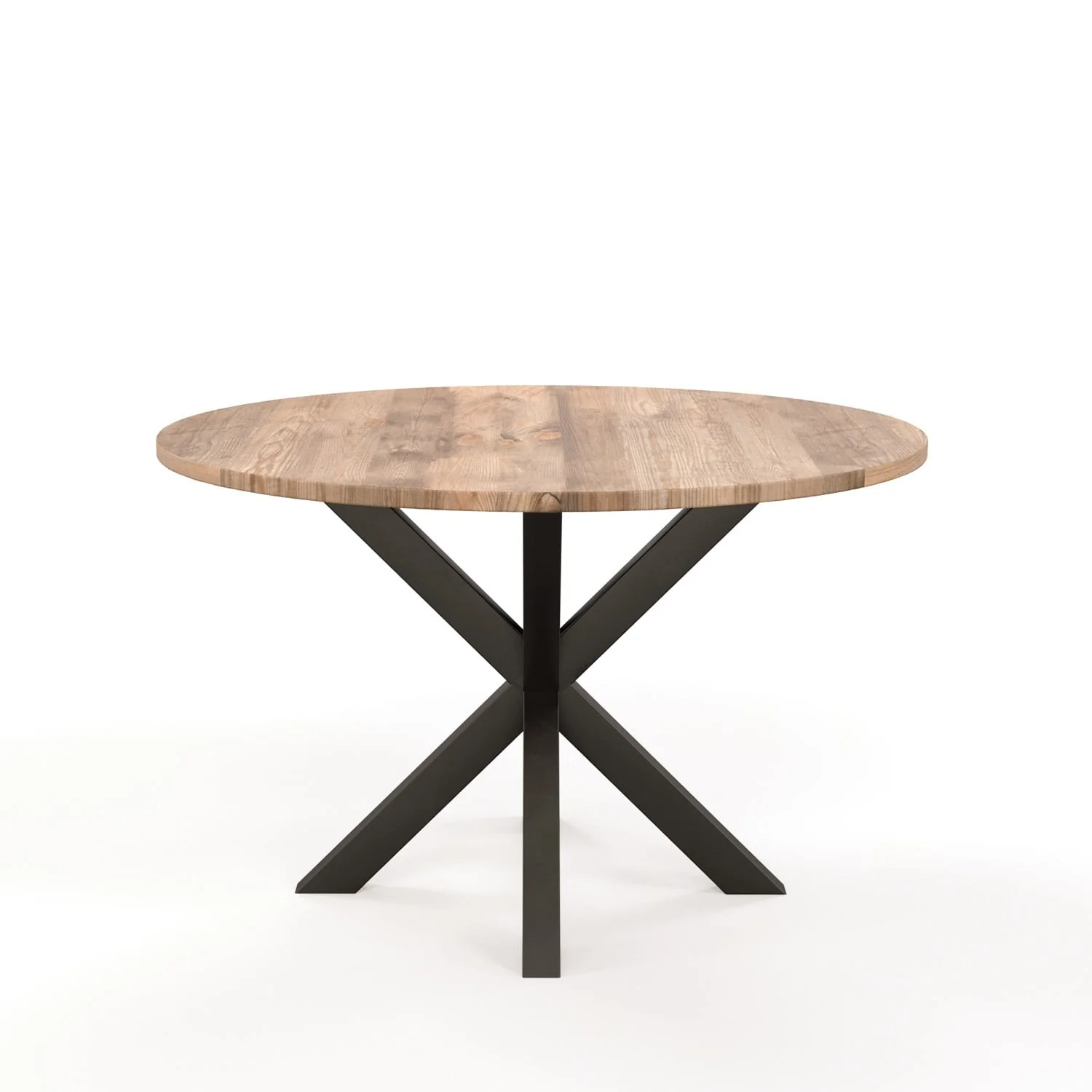 Table ronde en bois massif avec pied noir H76cm - SPRING - Image 3