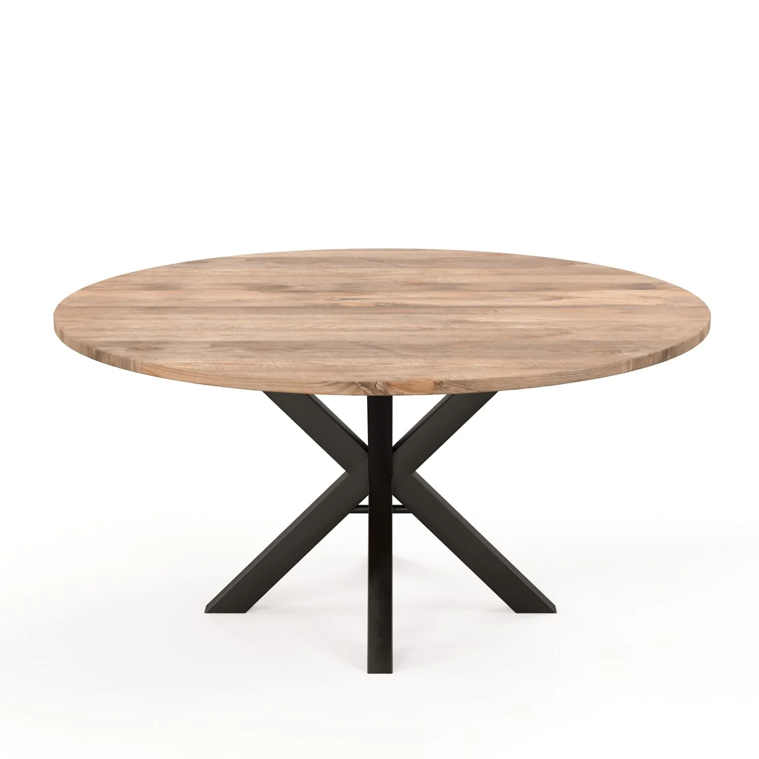 Table ronde en bois massif avec pied noir H76cm - SPRING - Image 5