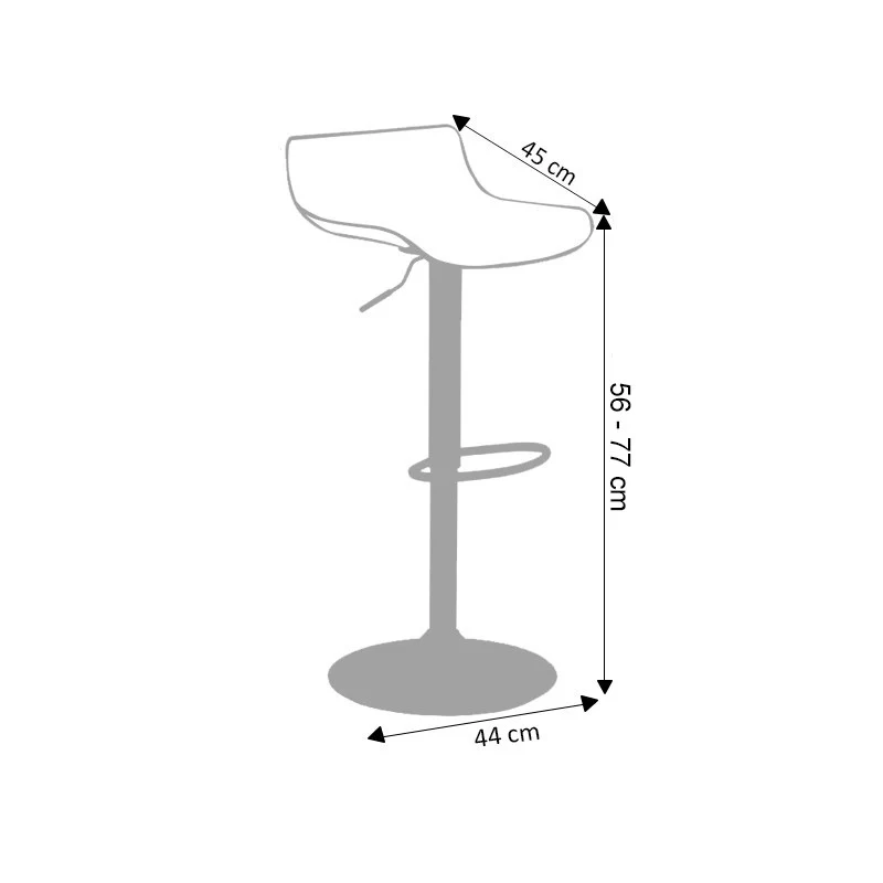 Tabouret bar de cuisine pivotant hauteur réglable-CHARLIE - Image 15