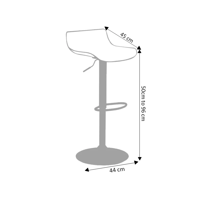 Tabouret bar de cuisine pivotant hauteur réglable-CHARLIE - Image 8
