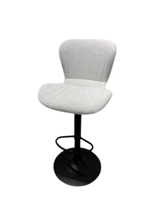 Chaise Haute Tabouret bar dossier pivotant à suspension tissu anti tâches - NOAH - Image 11