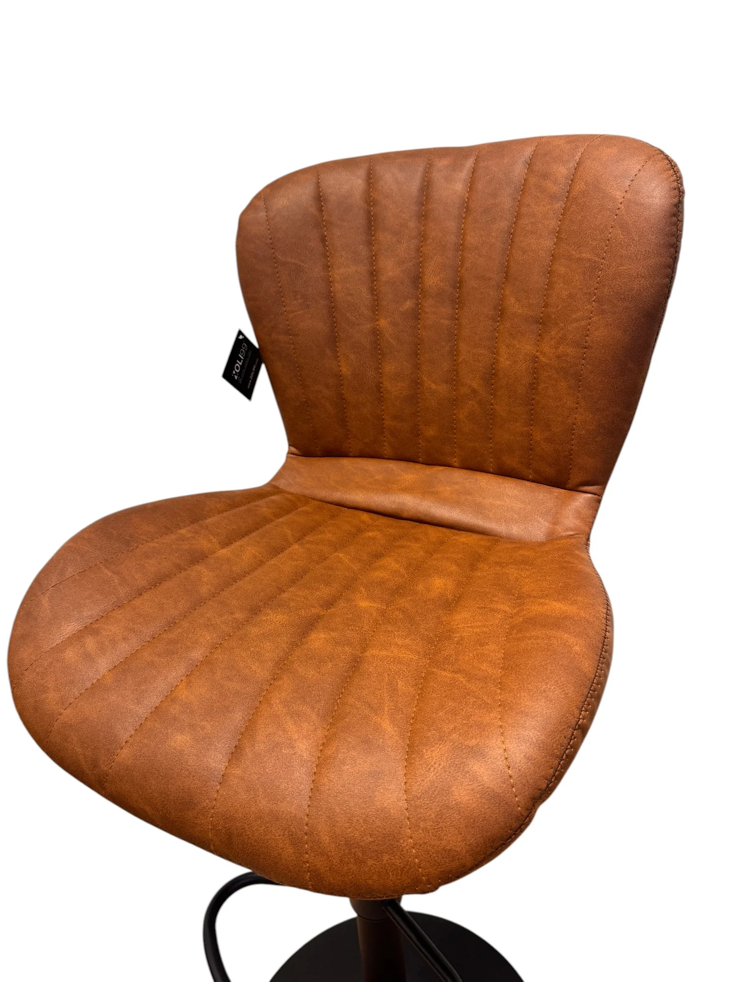 Chaise Haute Tabouret bar dossier pivotant à suspension tissu anti tâches - NOAH - Image 3