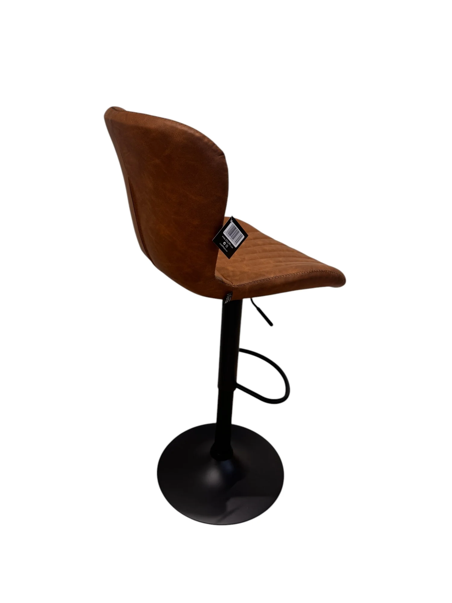 Chaise Haute Tabouret bar dossier pivotant à suspension tissu anti tâches - NOAH - Image 4