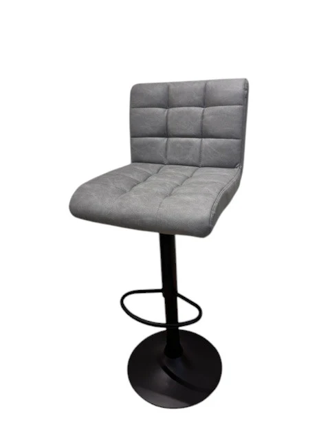 Chaise haute Tabouret bar dossier pivotant à suspension tissu anti tâches - YEIMY - Image 13