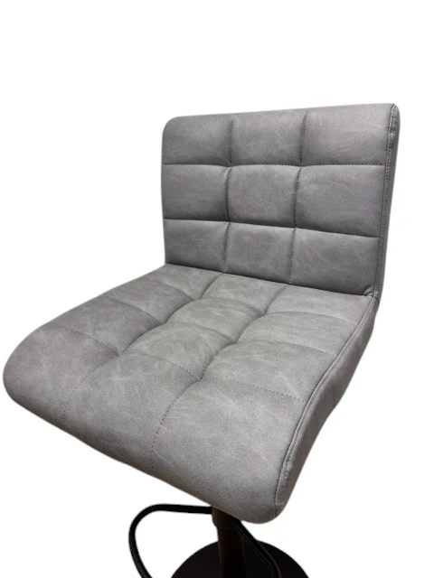 Chaise haute Tabouret bar dossier pivotant à suspension tissu anti tâches - YEIMY - Image 14