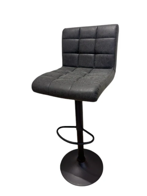 Chaise haute Tabouret bar dossier pivotant à suspension tissu anti tâches - YEIMY - Image 15