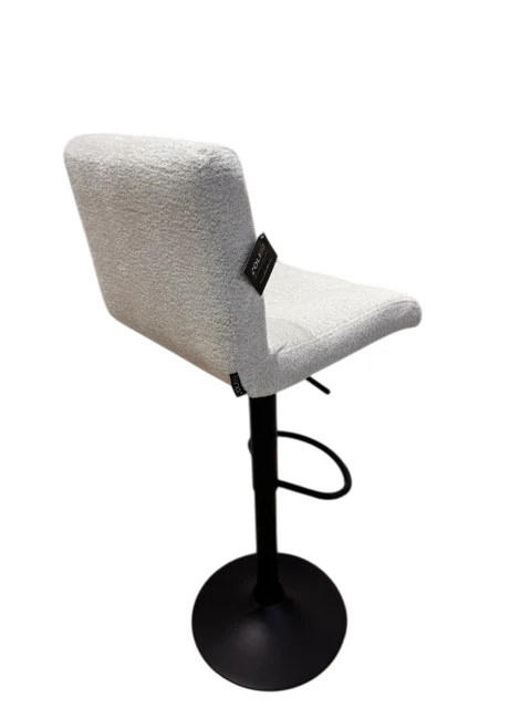 Chaise haute Tabouret bar dossier pivotant à suspension tissu anti tâches - YEIMY - Image 3