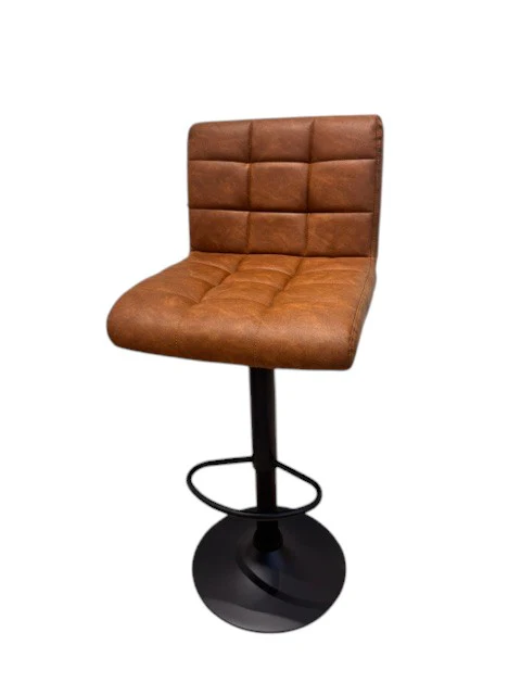 Chaise haute Tabouret bar dossier pivotant à suspension tissu anti tâches - YEIMY - Image 4