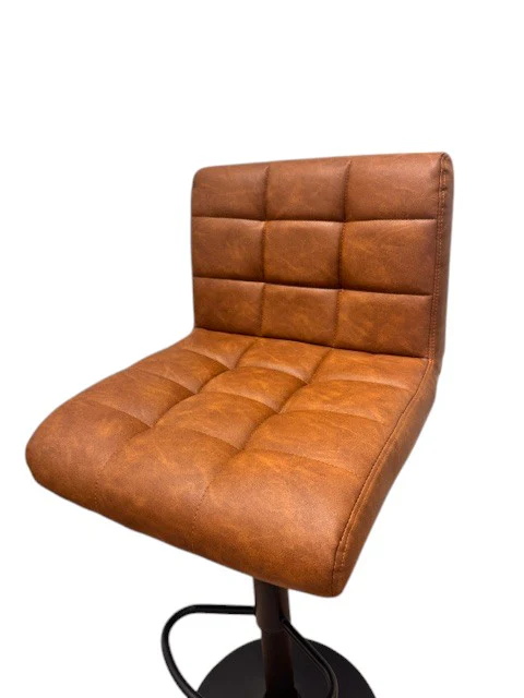 Chaise haute Tabouret bar dossier pivotant à suspension tissu anti tâches - YEIMY - Image 5