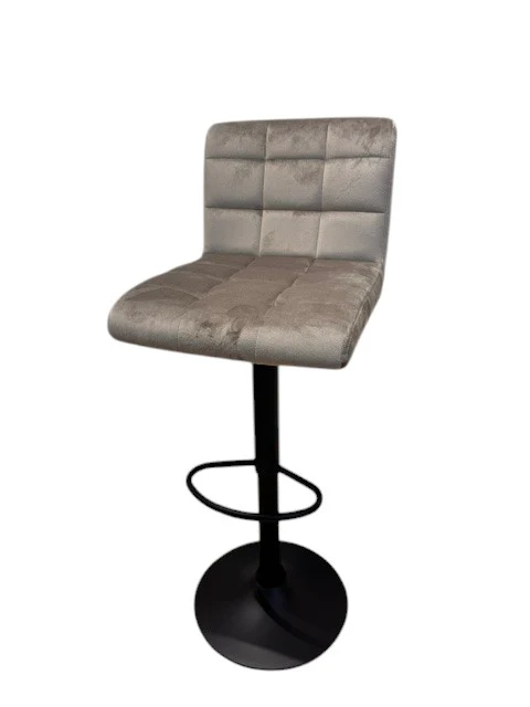 Chaise haute Tabouret bar dossier pivotant à suspension tissu anti tâches - YEIMY - Image 7