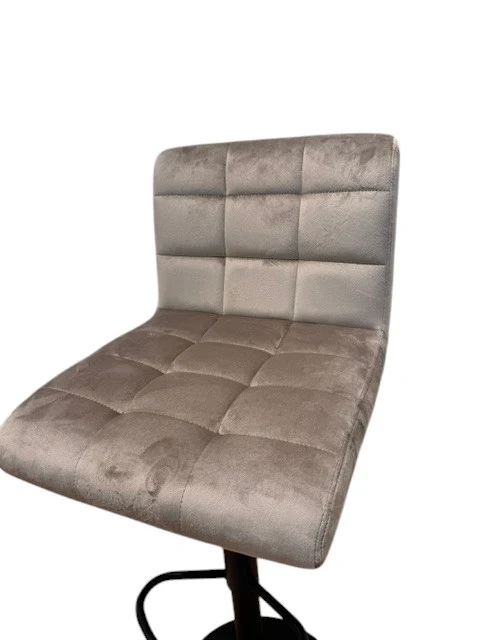 Chaise haute Tabouret bar dossier pivotant à suspension tissu anti tâches - YEIMY - Image 8