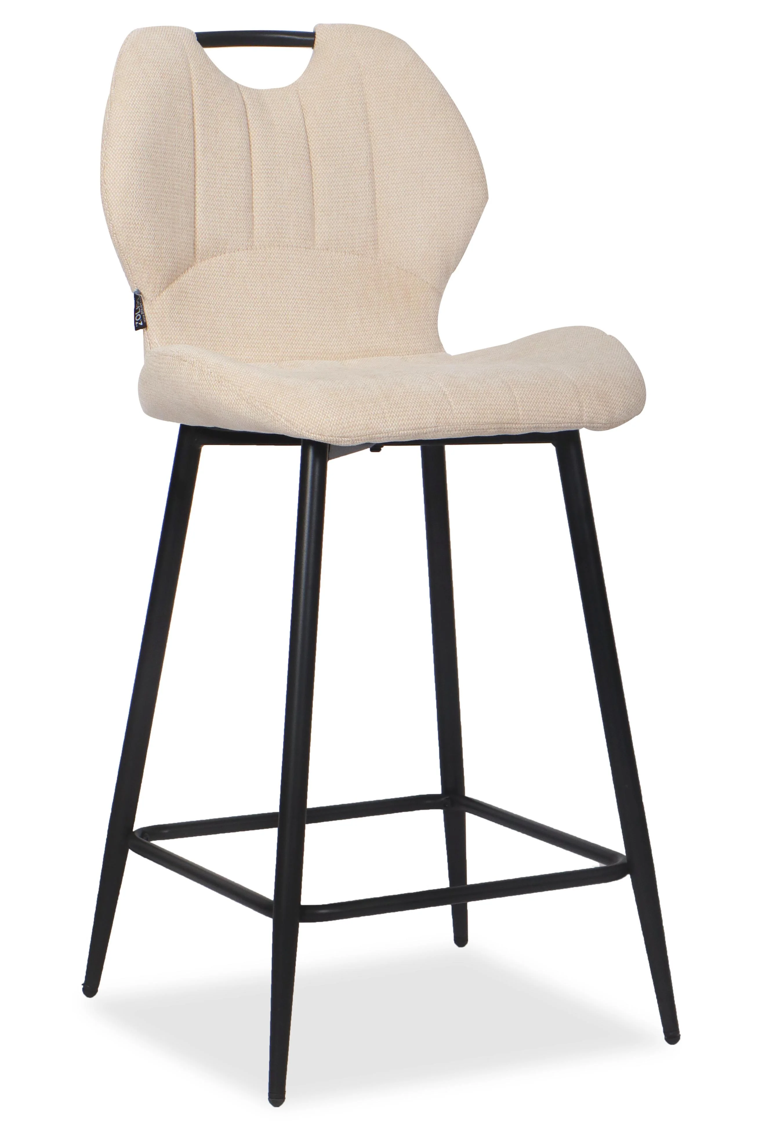 Chaise Haute Tabouret de bar en tissu anti tache, 60x48xH95CM - YAEL ( 65 cm hauteur assise) - Image 13