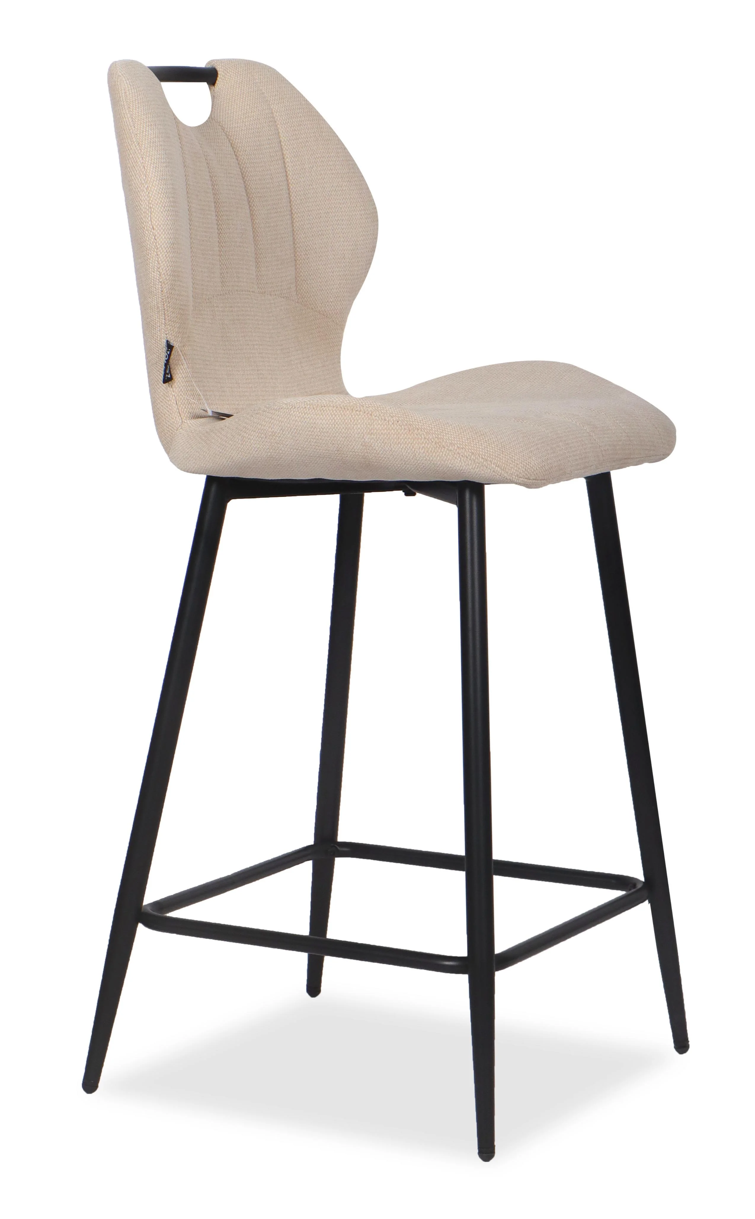 Chaise Haute Tabouret de bar en tissu anti tache, 60x48xH95CM - YAEL ( 65 cm hauteur assise) - Image 15