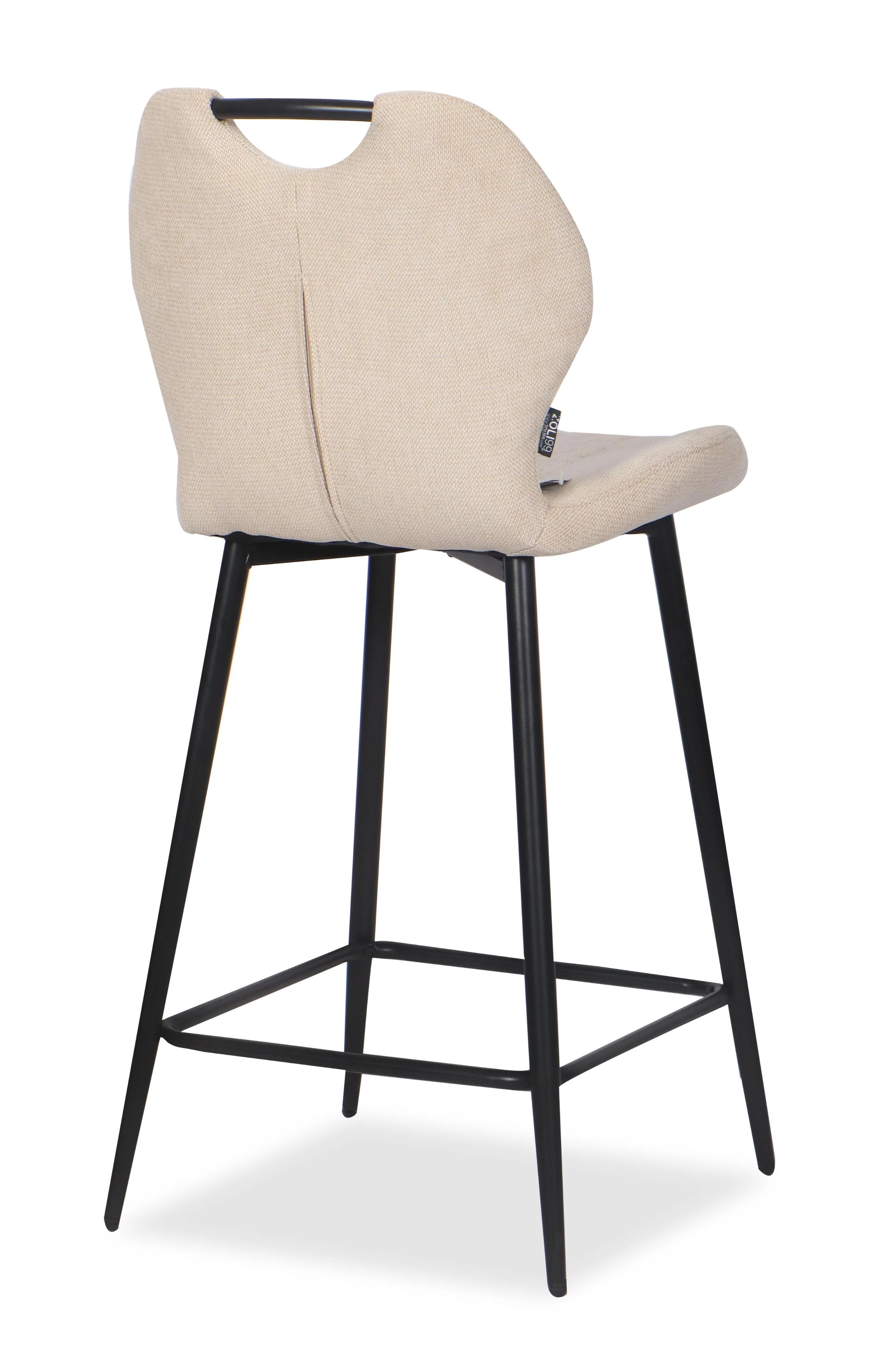 Chaise Haute Tabouret de bar en tissu anti tache, 60x48xH95CM - YAEL ( 65 cm hauteur assise) - Image 17