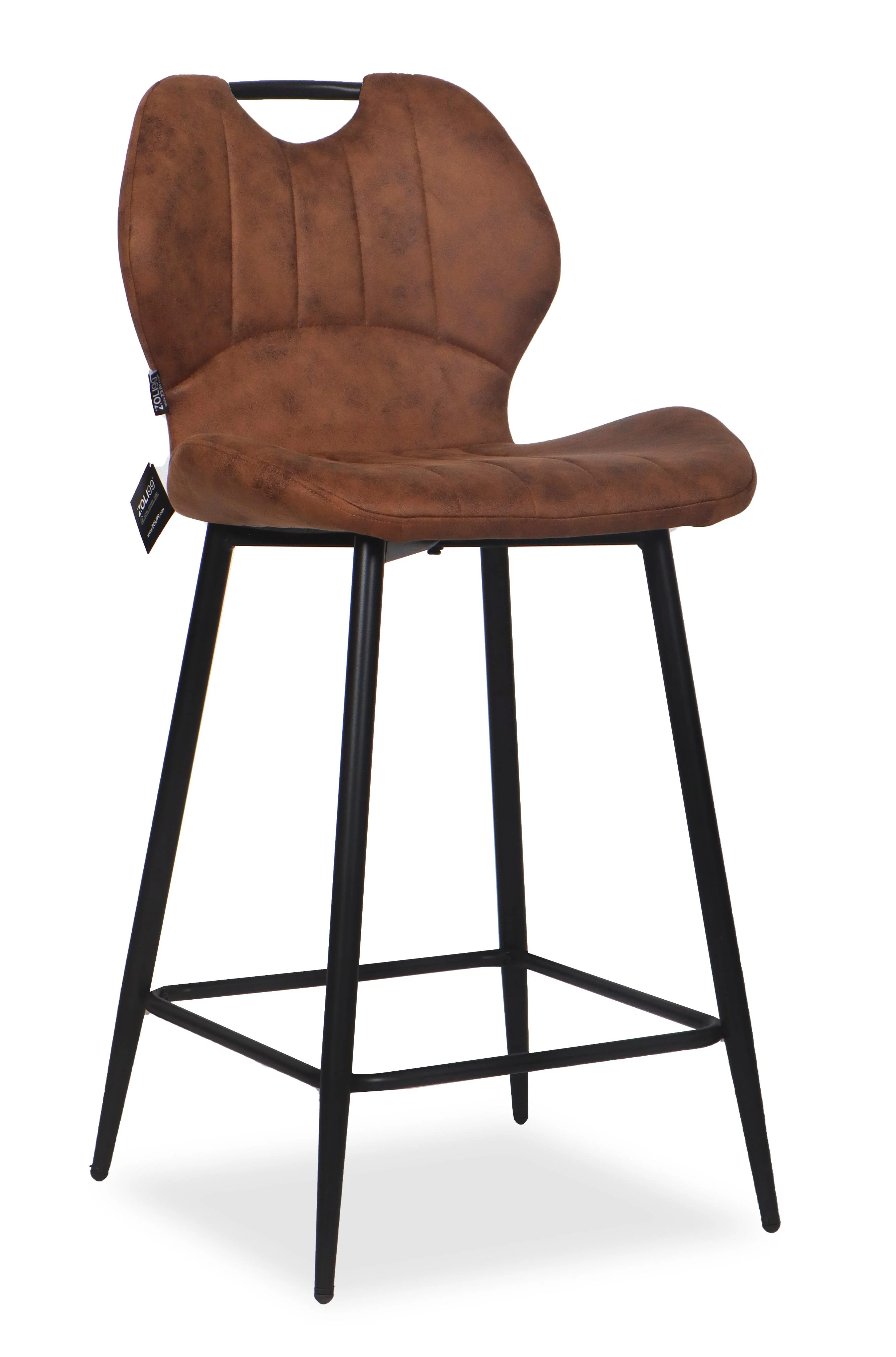 Chaise Haute Tabouret de bar en tissu anti tache, 60x48xH95CM - YAEL ( 65 cm hauteur assise) - Image 25