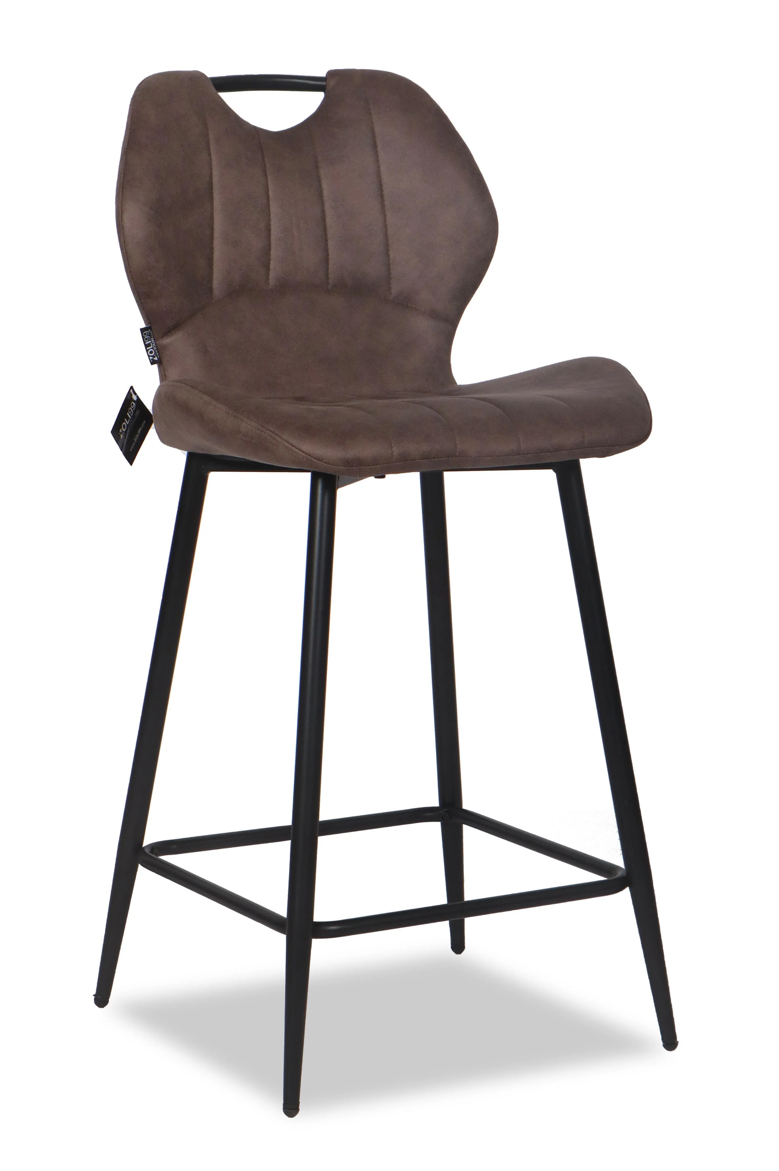 Chaise Haute Tabouret de bar en tissu anti tache, 60x48xH95CM - YAEL ( 65 cm hauteur assise) - Image 31
