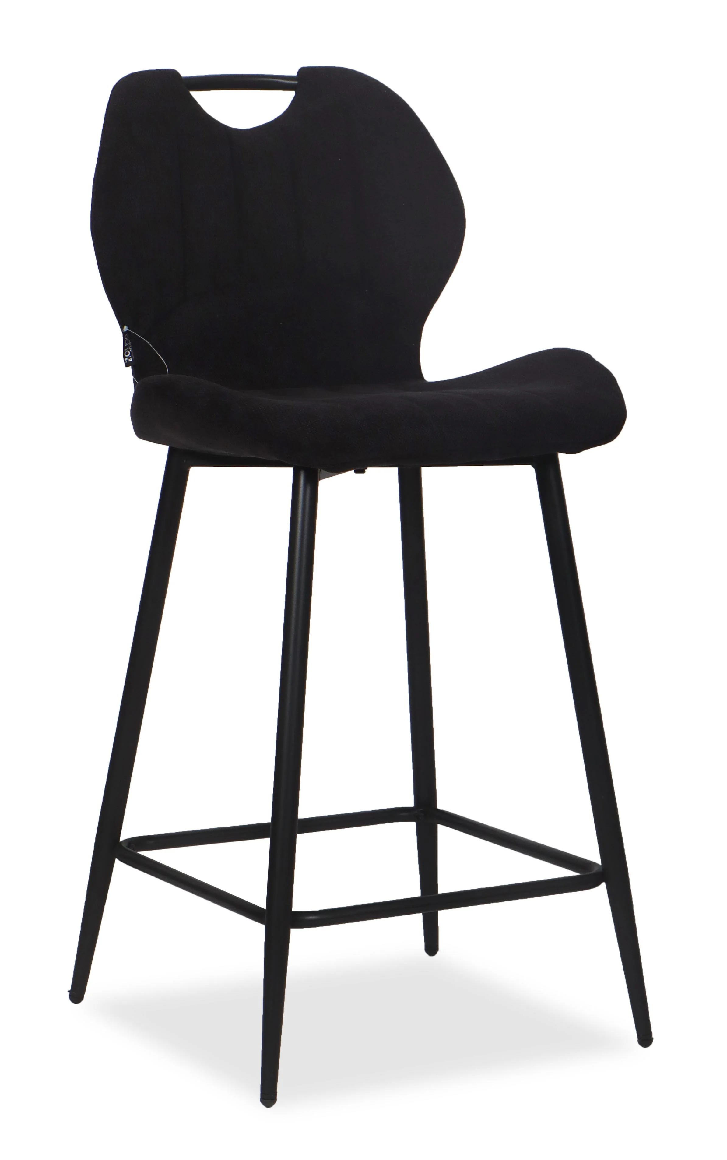 Chaise Haute Tabouret de bar en tissu anti tache, 60x48xH95CM - YAEL ( 65 cm hauteur assise) - Image 7