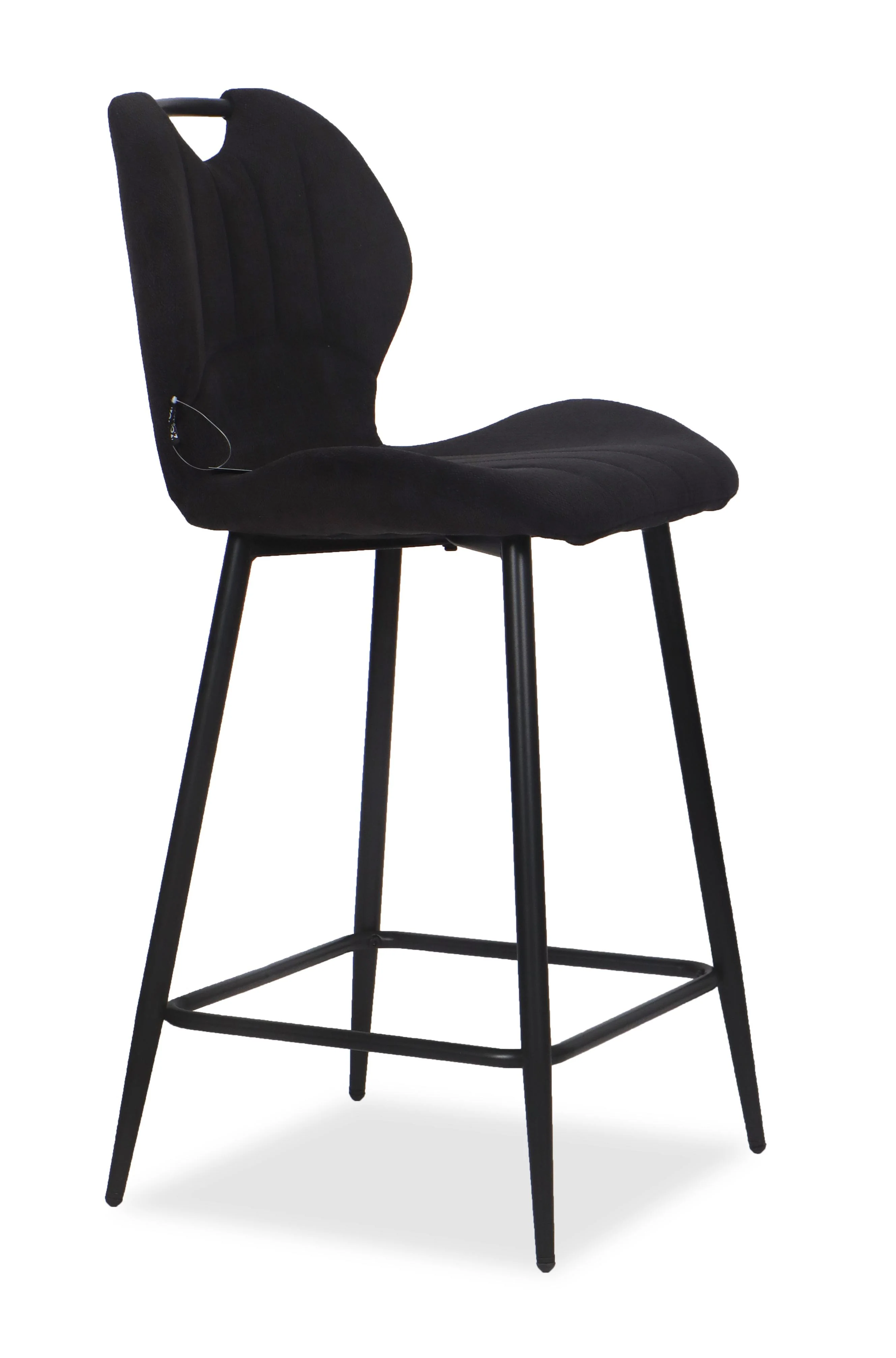 Chaise Haute Tabouret de bar en tissu anti tache, 60x48xH95CM - YAEL ( 65 cm hauteur assise) - Image 9