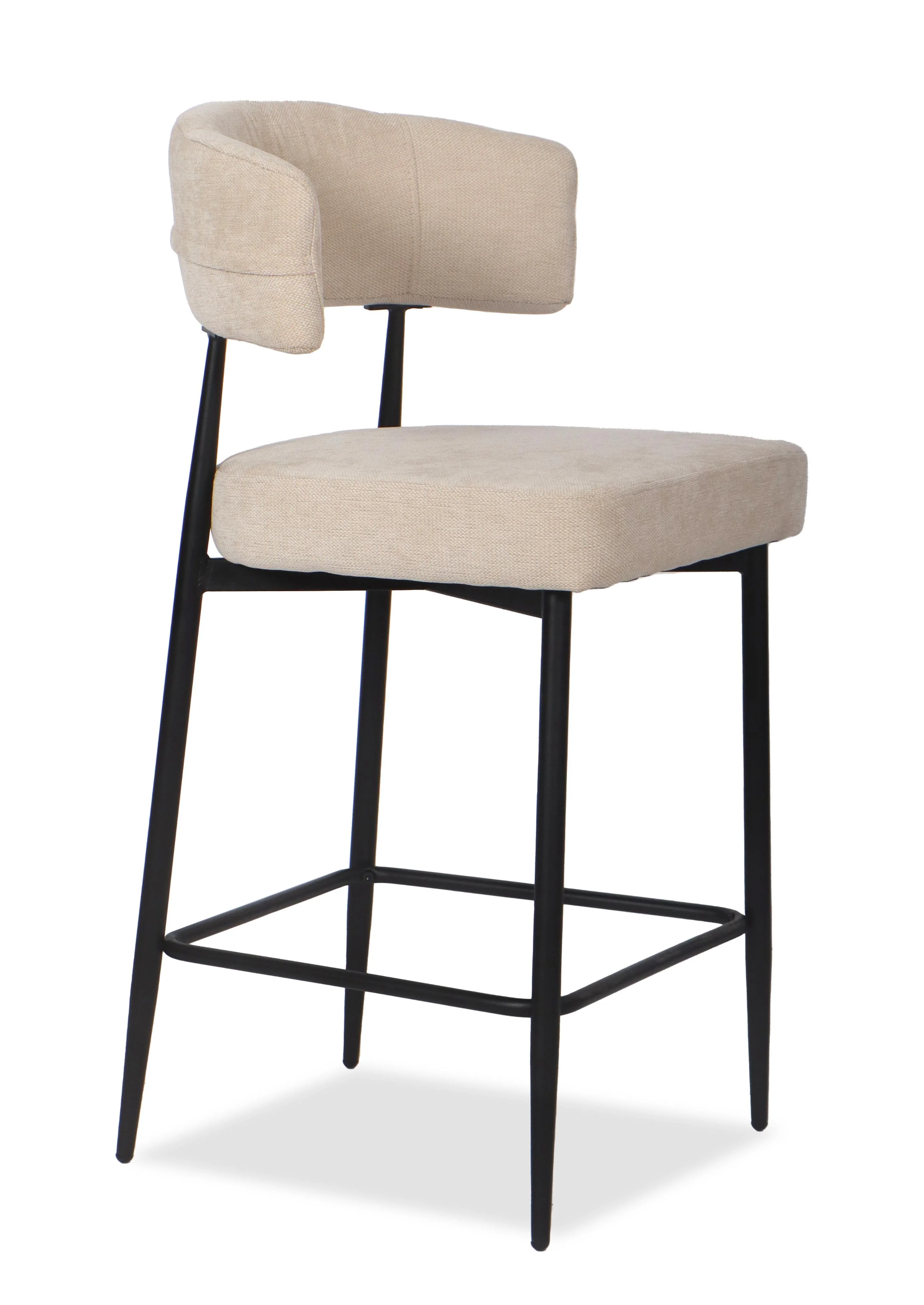 Chaise Haute Tabouret de bar en tissu anti tache, 51x51xH96CM - YAARA ( 65 cm hauteur assise) - Image 15