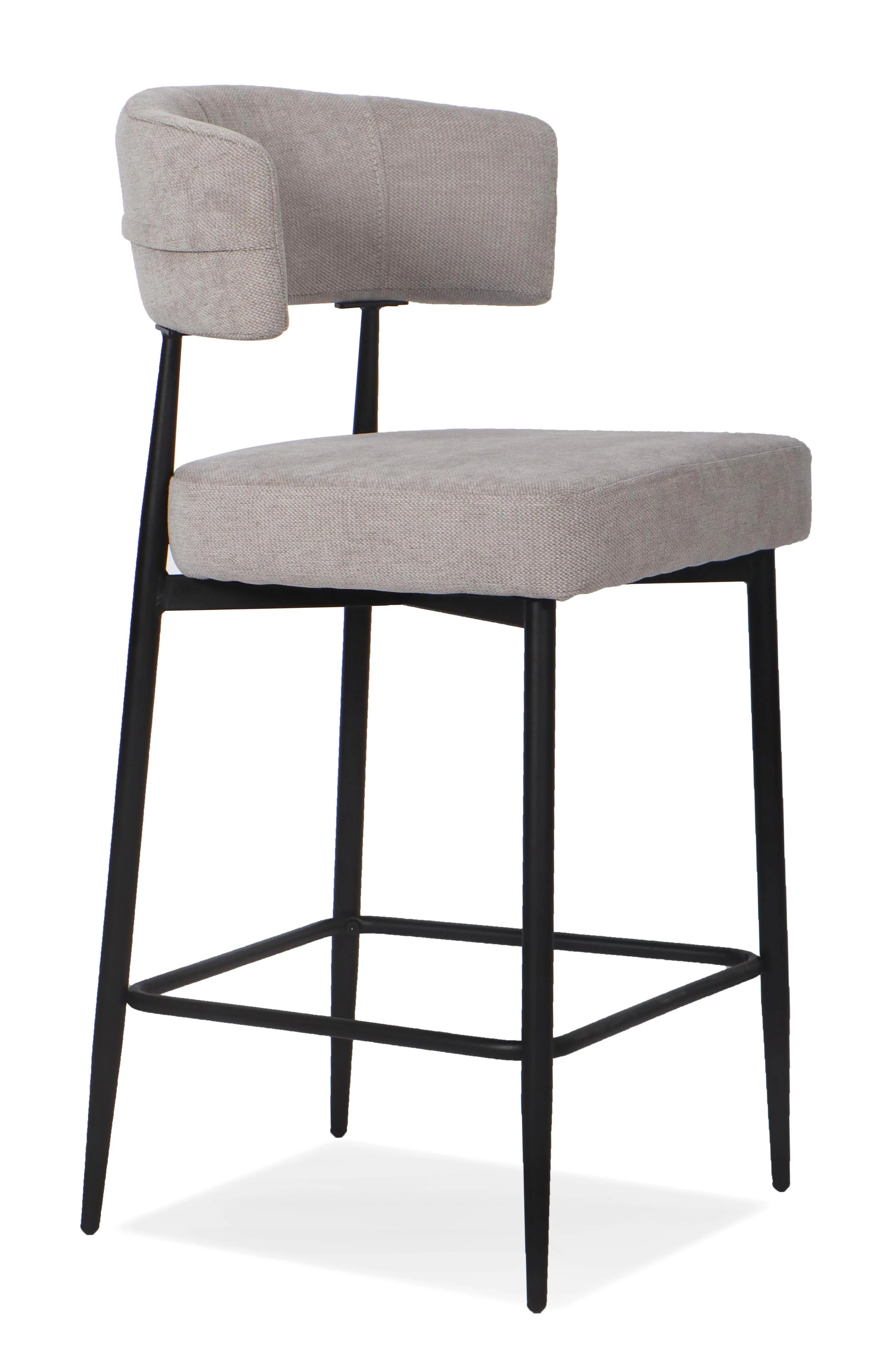 Chaise Haute Tabouret de bar en tissu anti tache, 51x51xH96CM - YAARA ( 65 cm hauteur assise) - Image 3