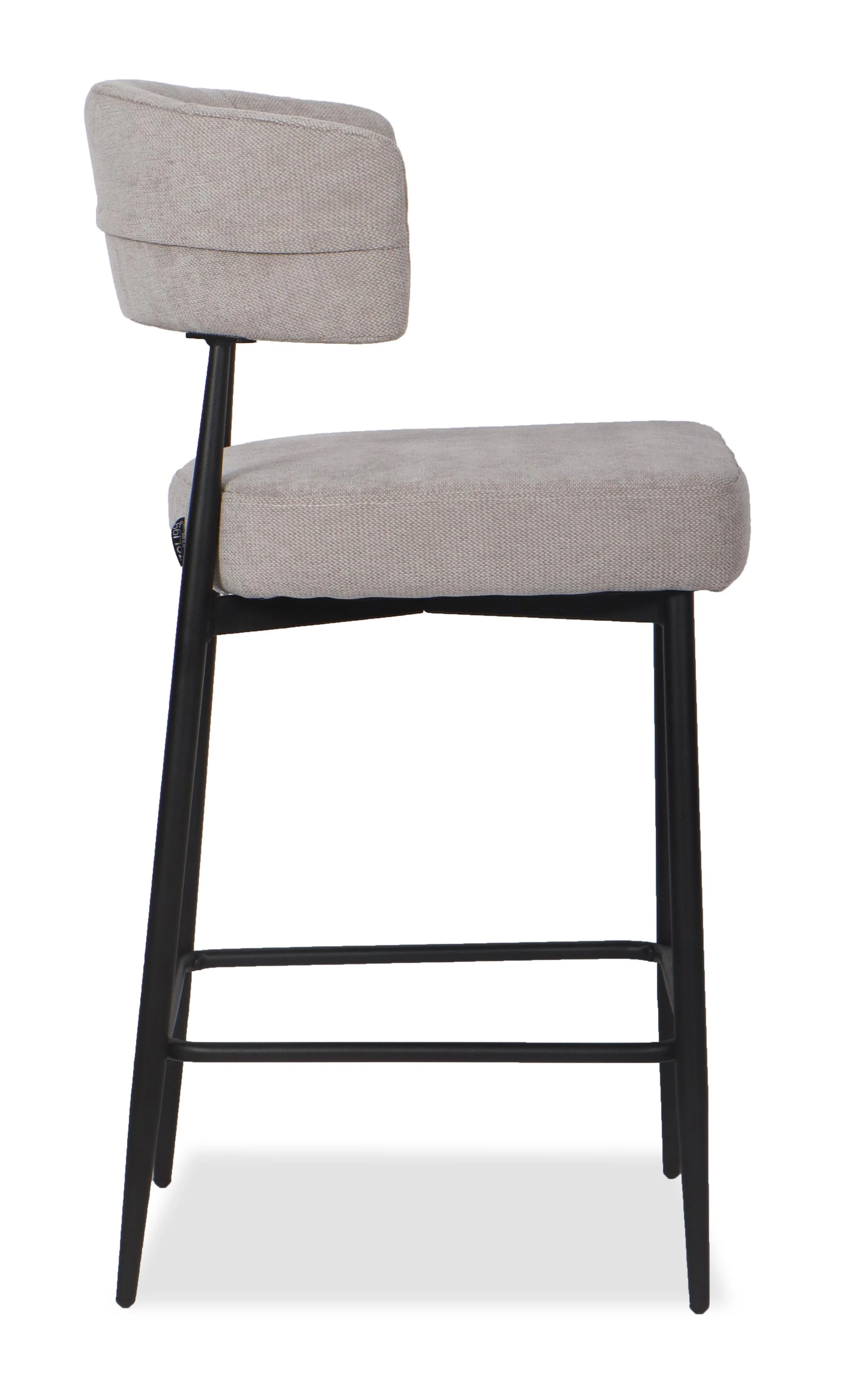 Chaise Haute Tabouret de bar en tissu anti tache, 51x51xH96CM - YAARA ( 65 cm hauteur assise) - Image 4
