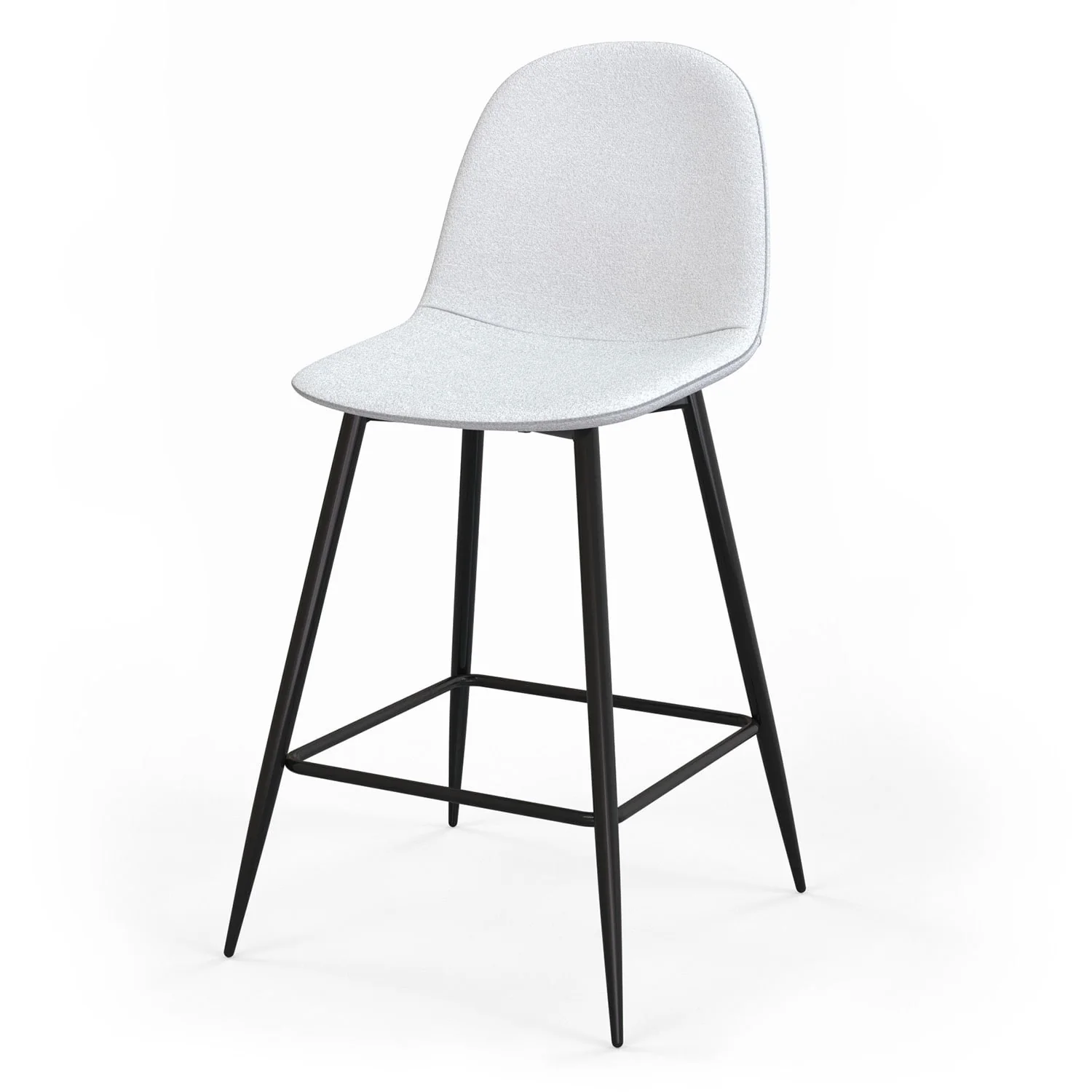 Tabouret de bar en velours pieds noirs, 41x51,5xH106 cm - KLARY - Image 13