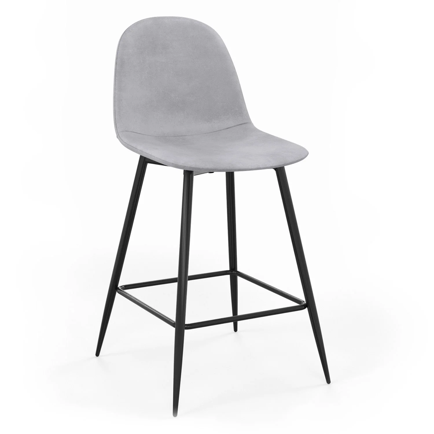 Tabouret de bar en velours pieds noirs, 41x51,5xH106 cm - KLARY - Image 21