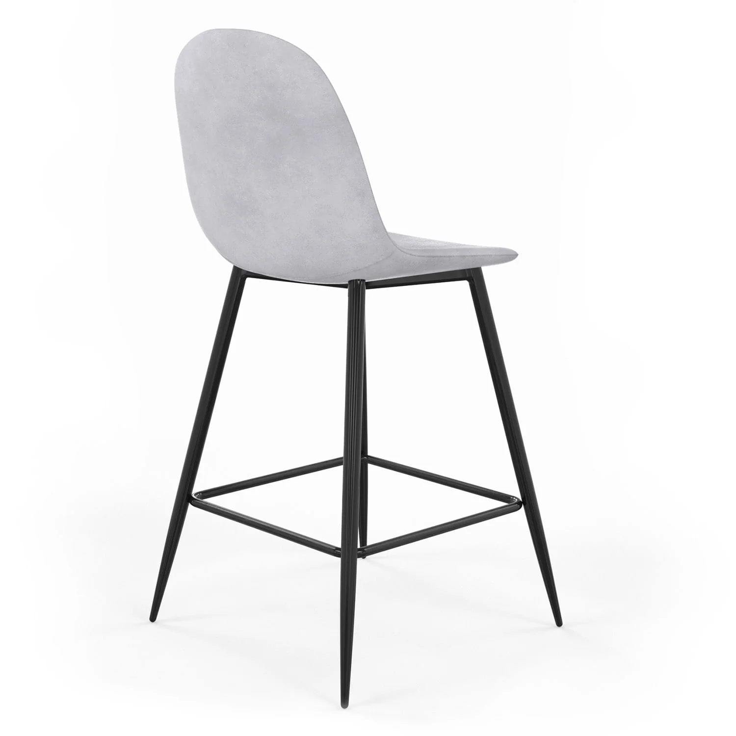 Tabouret de bar en velours pieds noirs, 41x51,5xH106 cm - KLARY - Image 22