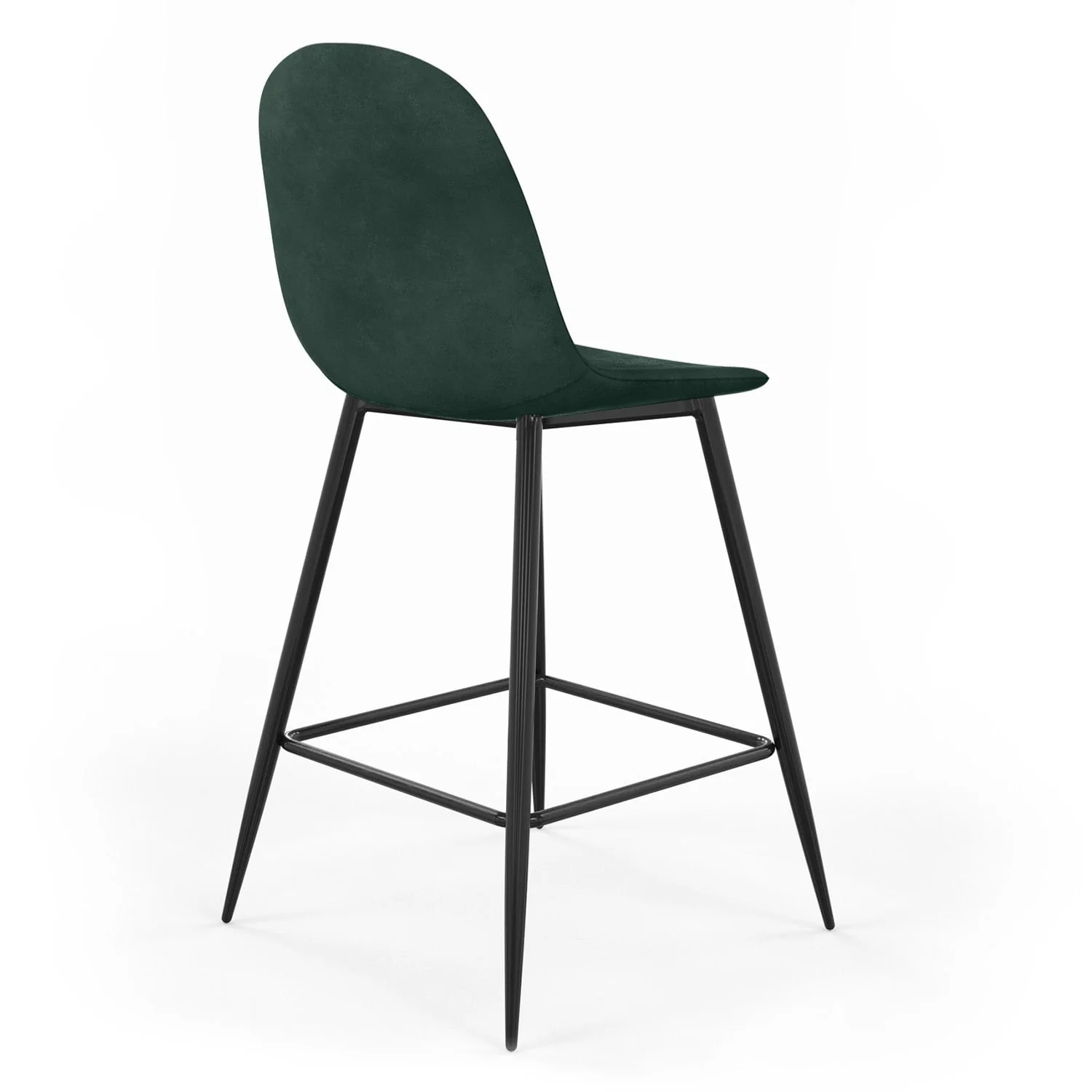 Tabouret de bar en velours pieds noirs, 41x51,5xH106 cm - KLARY - Image 40