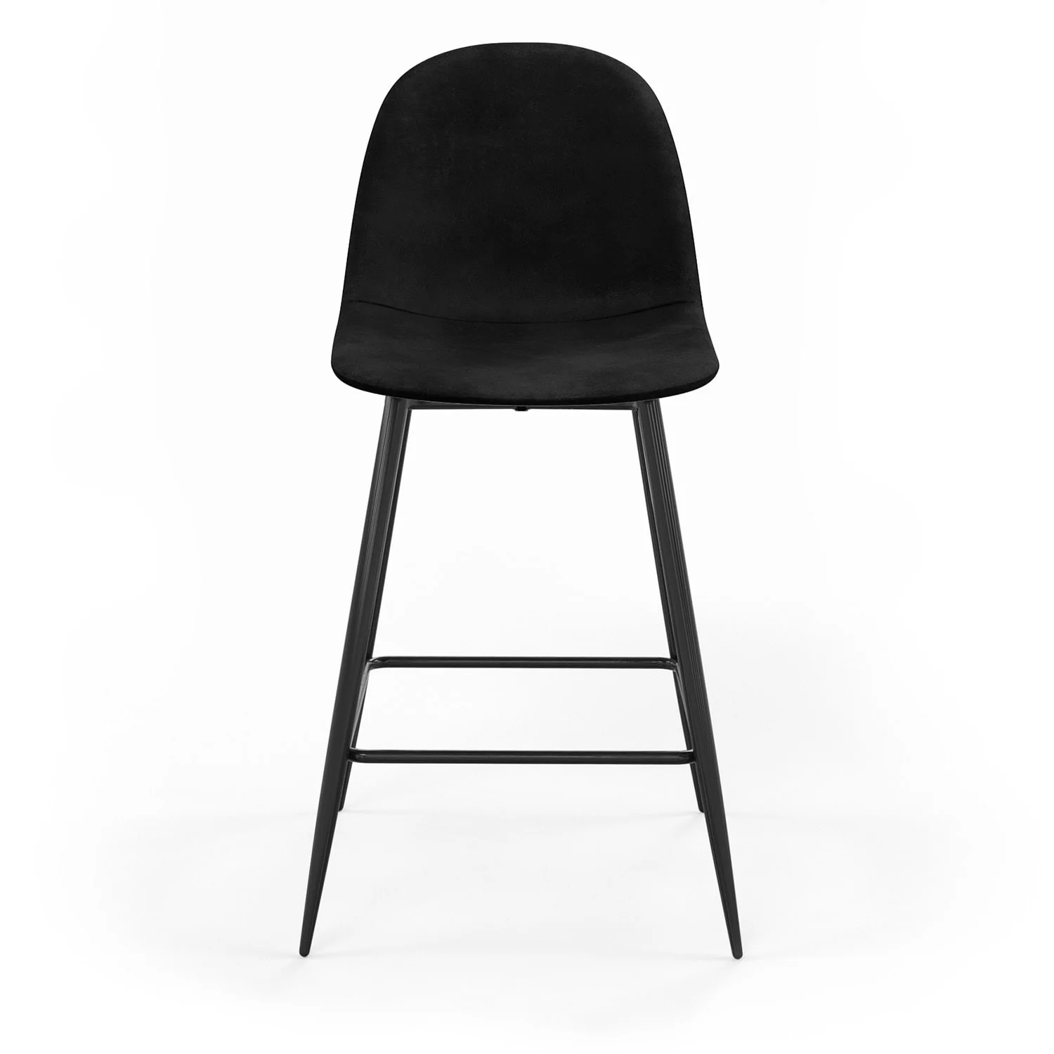 Tabouret de bar en velours pieds noirs, 41x51,5xH106 cm - KLARY - Image 8