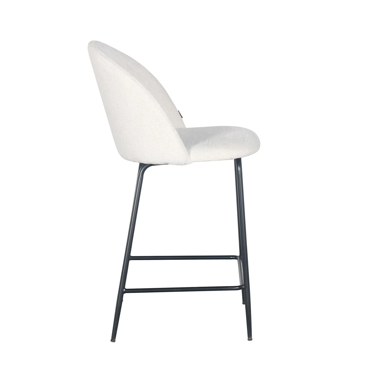 Tabouret de bar en velours pieds noirs, 45x51,5xH116 cm - Hester - Image 10