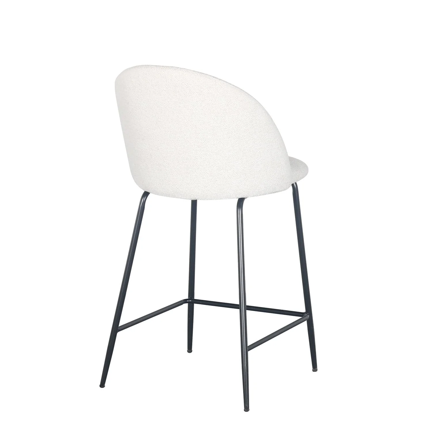 Tabouret de bar en velours pieds noirs, 45x51,5xH116 cm - Hester - Image 11